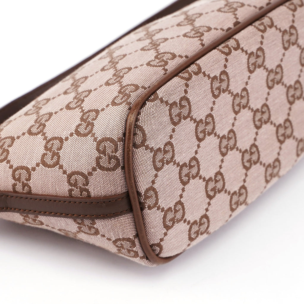 0391103 Beige Brown GG Boat Pochette