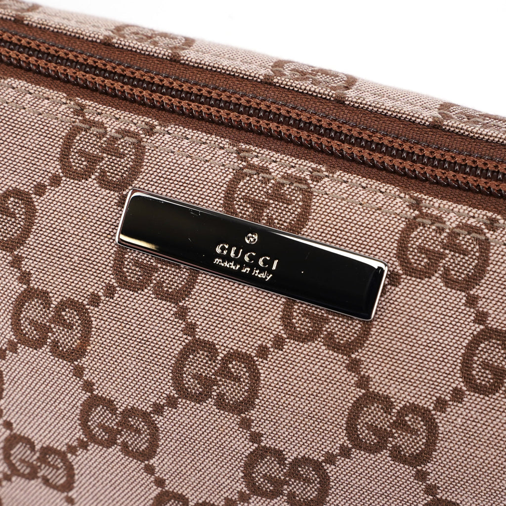 0391103 Beige Brown GG Boat Pochette