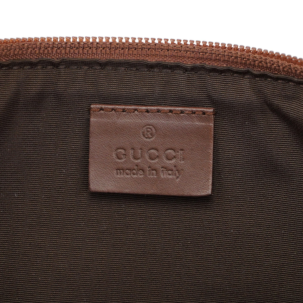 0391103 Beige Brown GG Boat Pochette