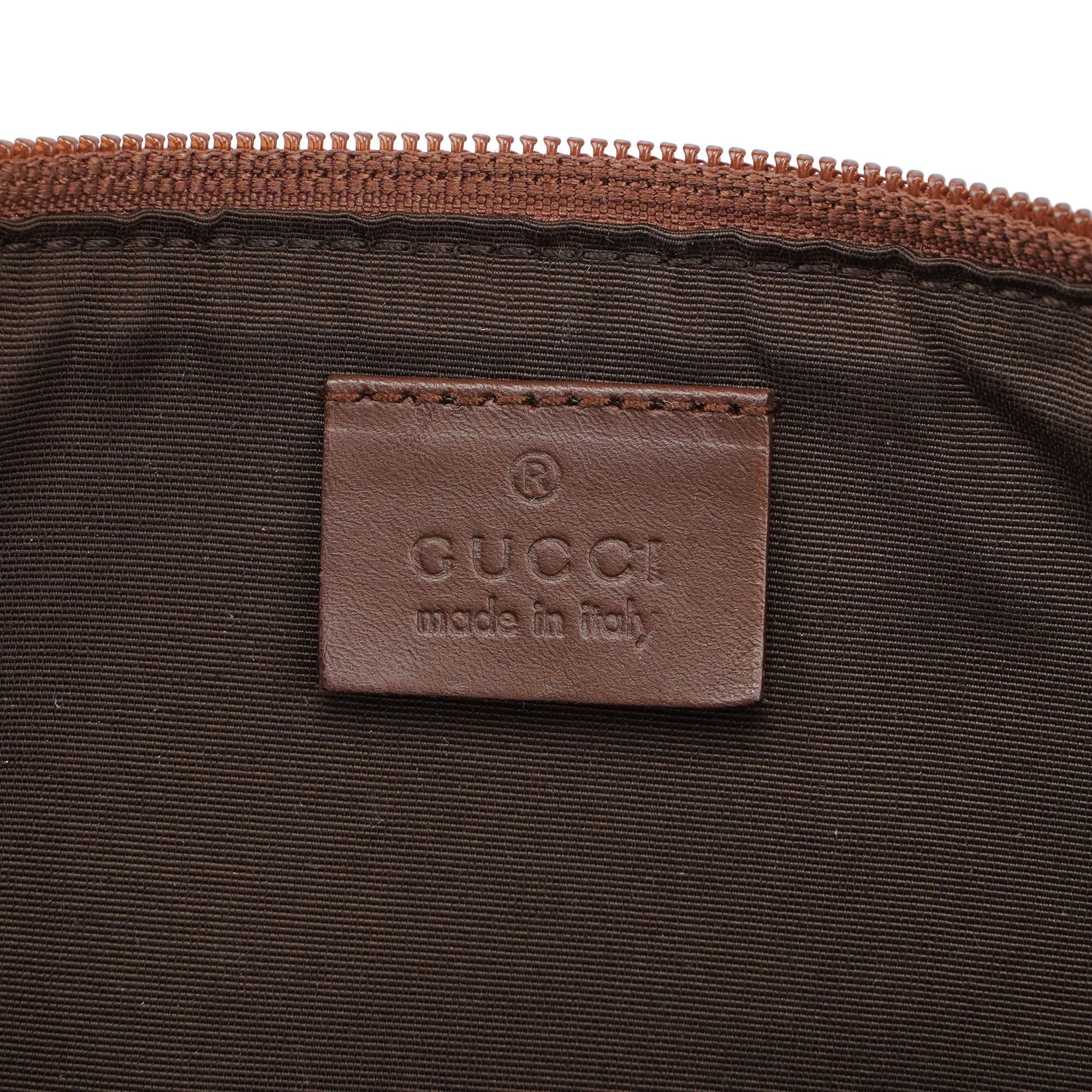 0391103 Beige Brown GG Boat Pochette