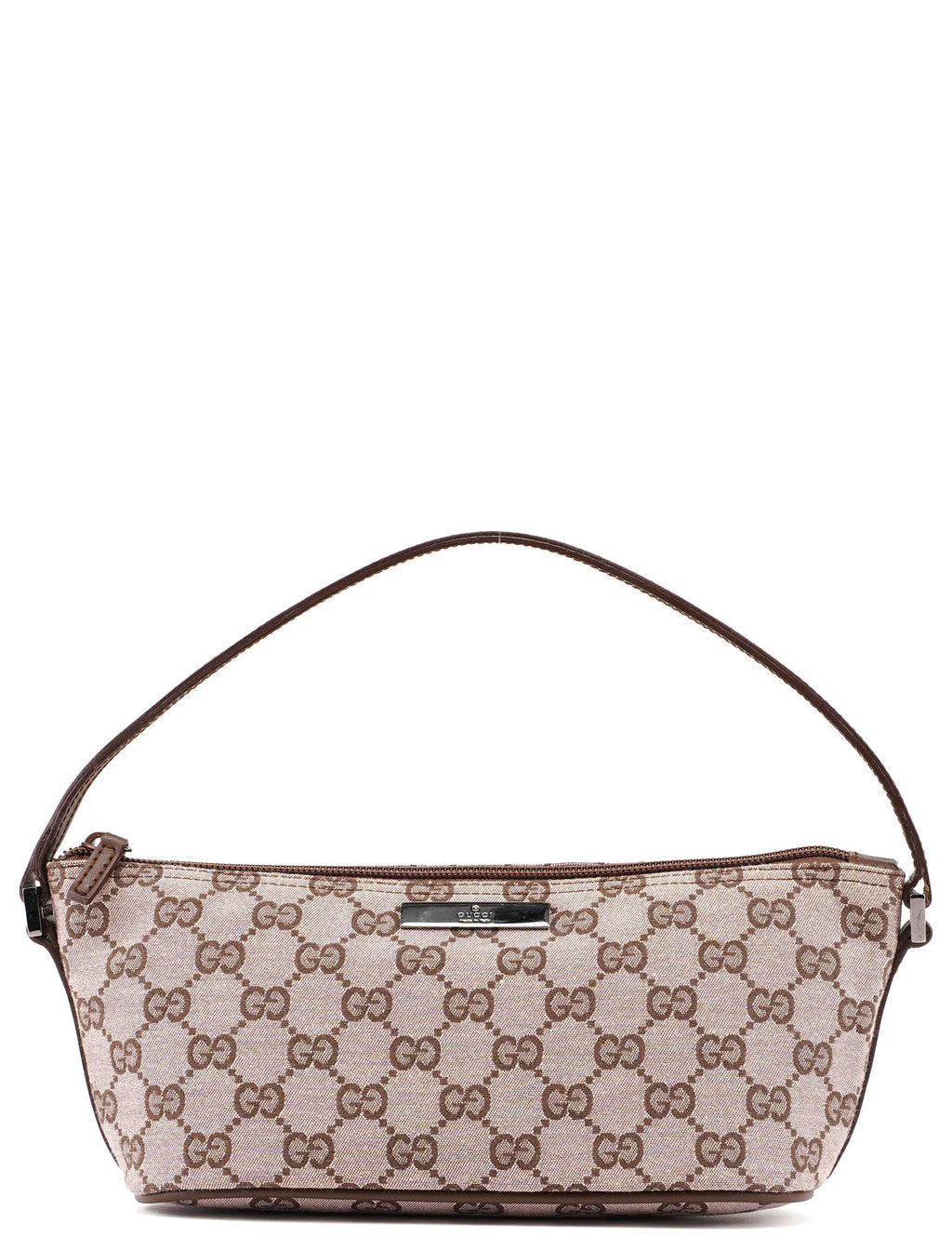 0391103 Beige Brown GG Boat Pochette