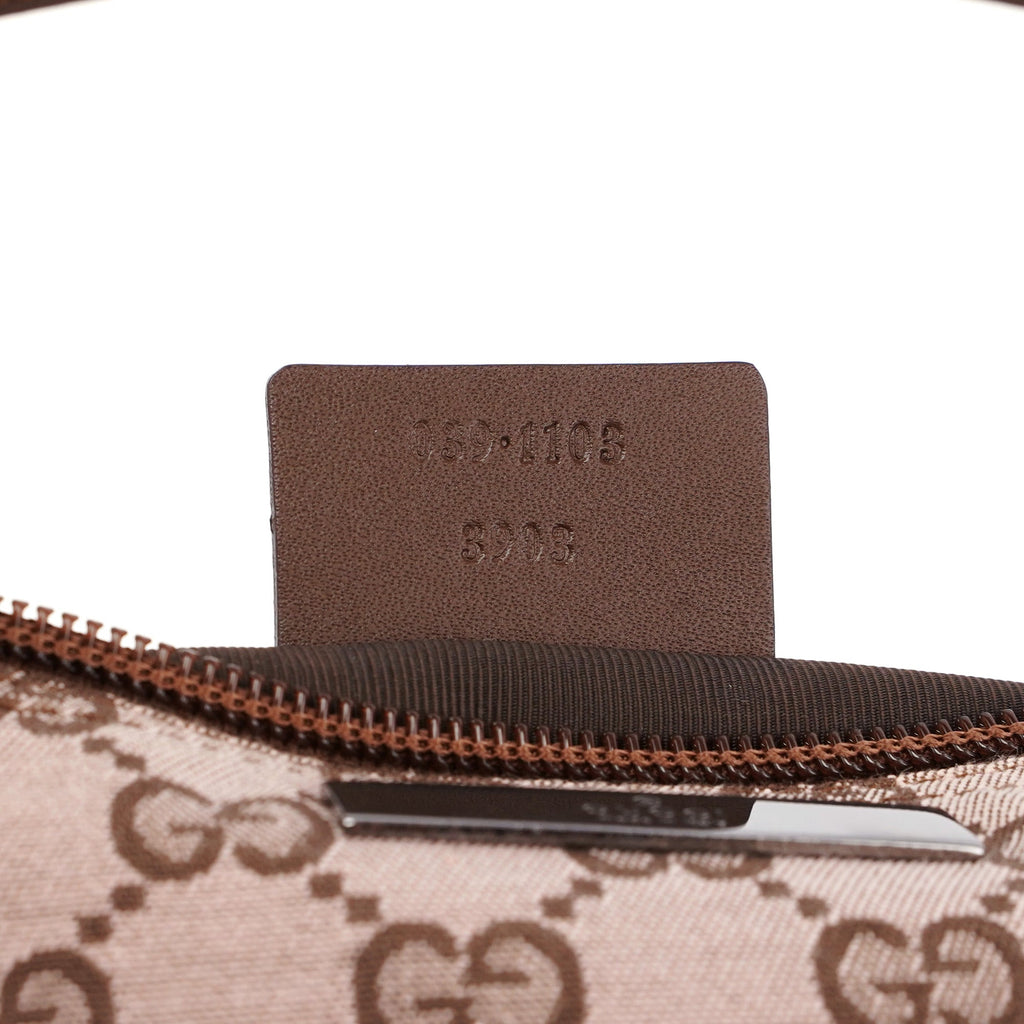 0391103 Beige Brown GG Boat Pochette