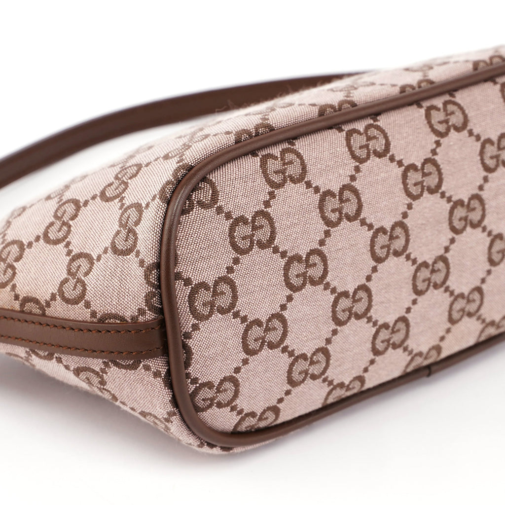 0391103 Beige Brown GG Boat Pochette