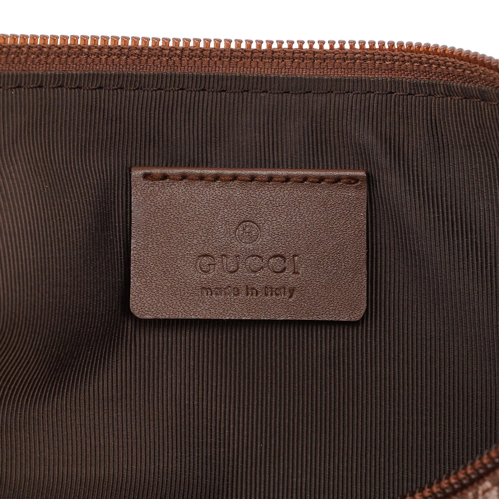 0391103 Beige Brown GG Boat Pochette