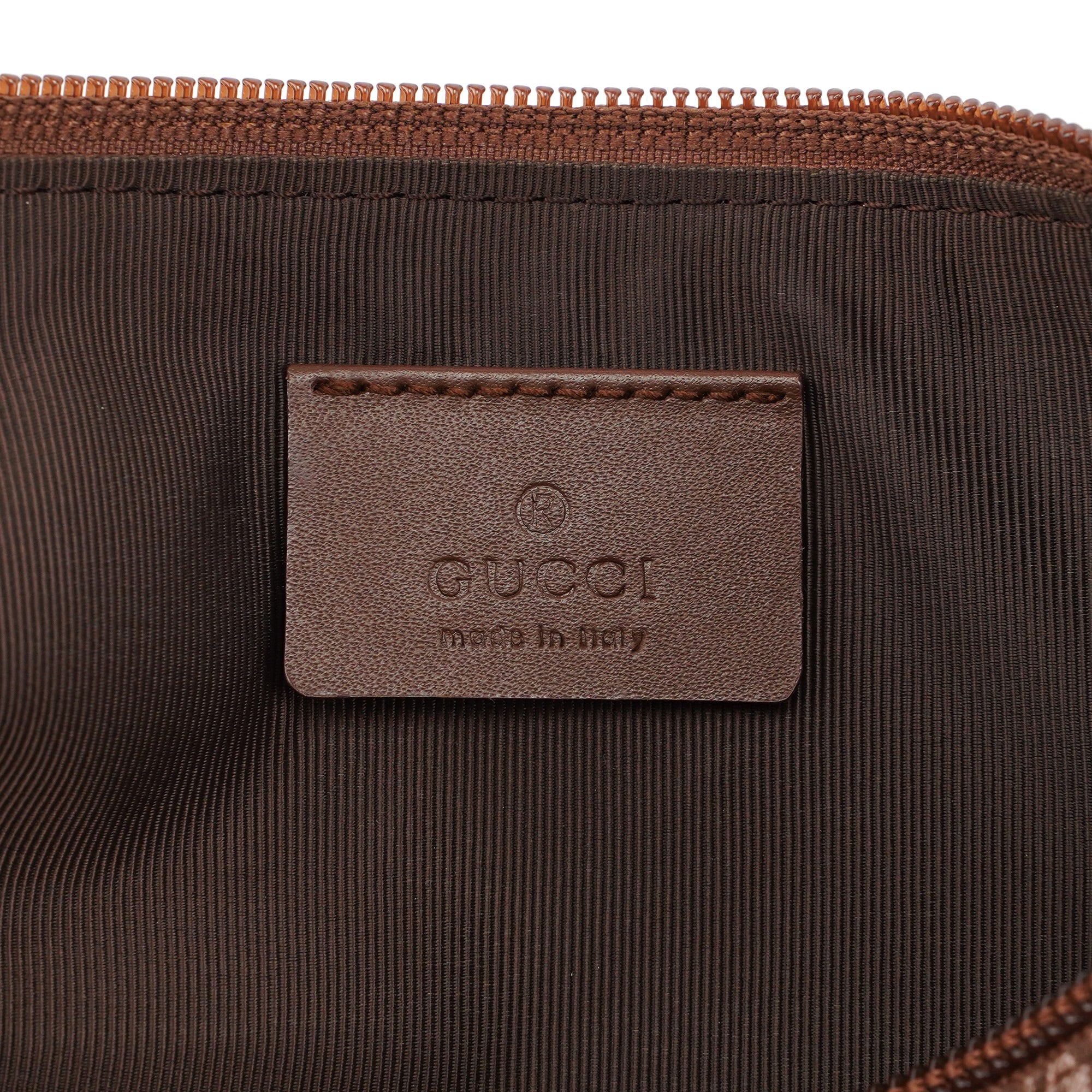 0391103 Beige Brown GG Boat Pochette