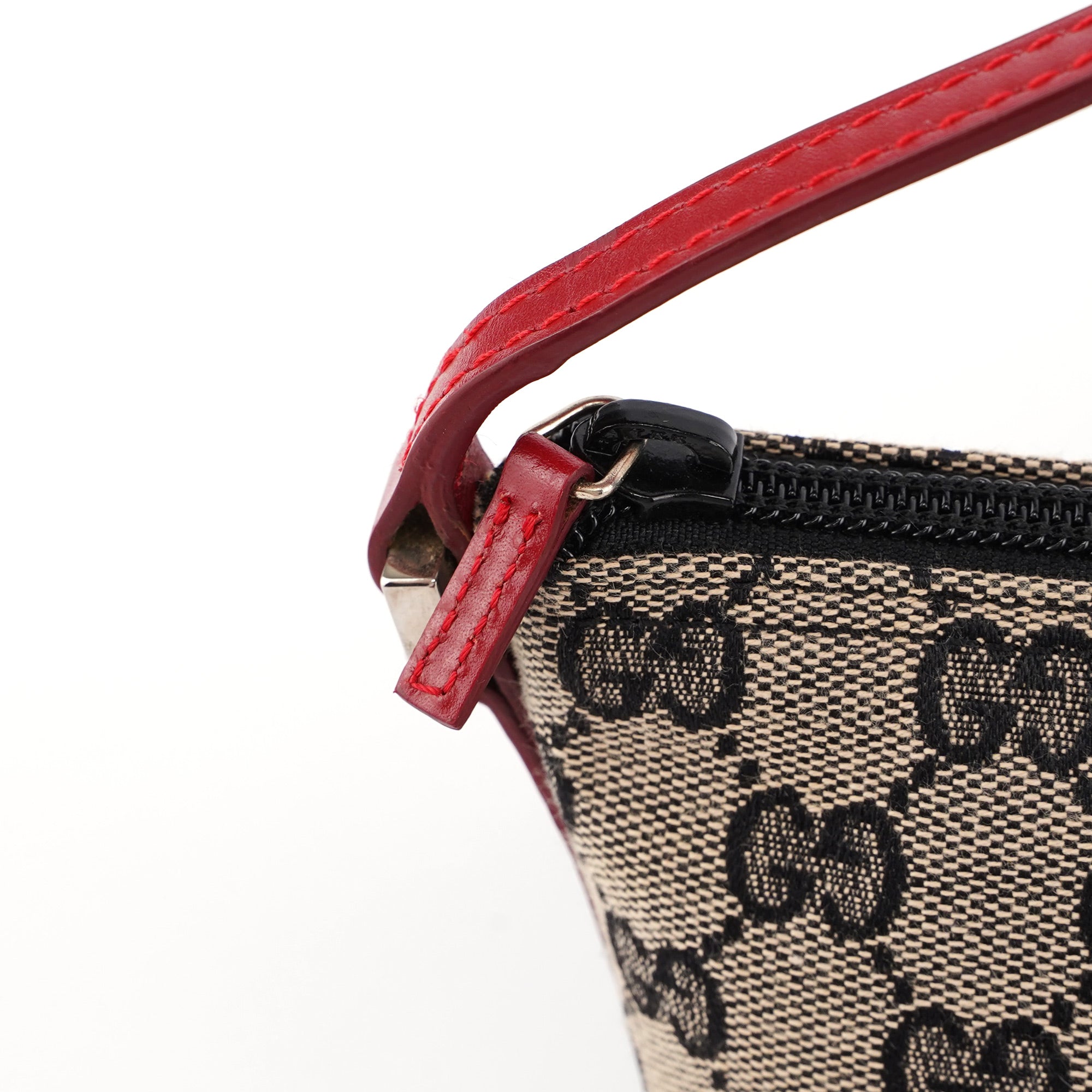 0391103 Beige Red GG Boat Pochette