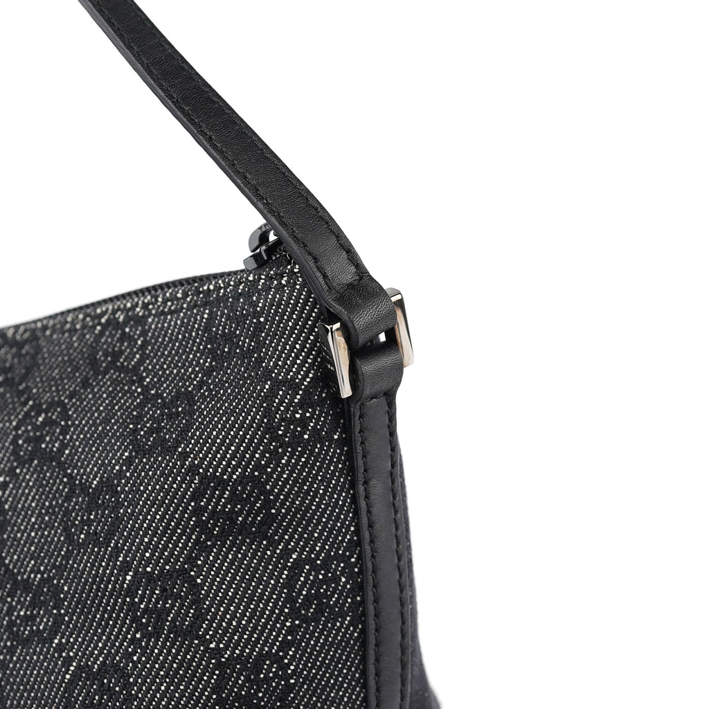 07198 Anthracite Denim GG Boat Pochette