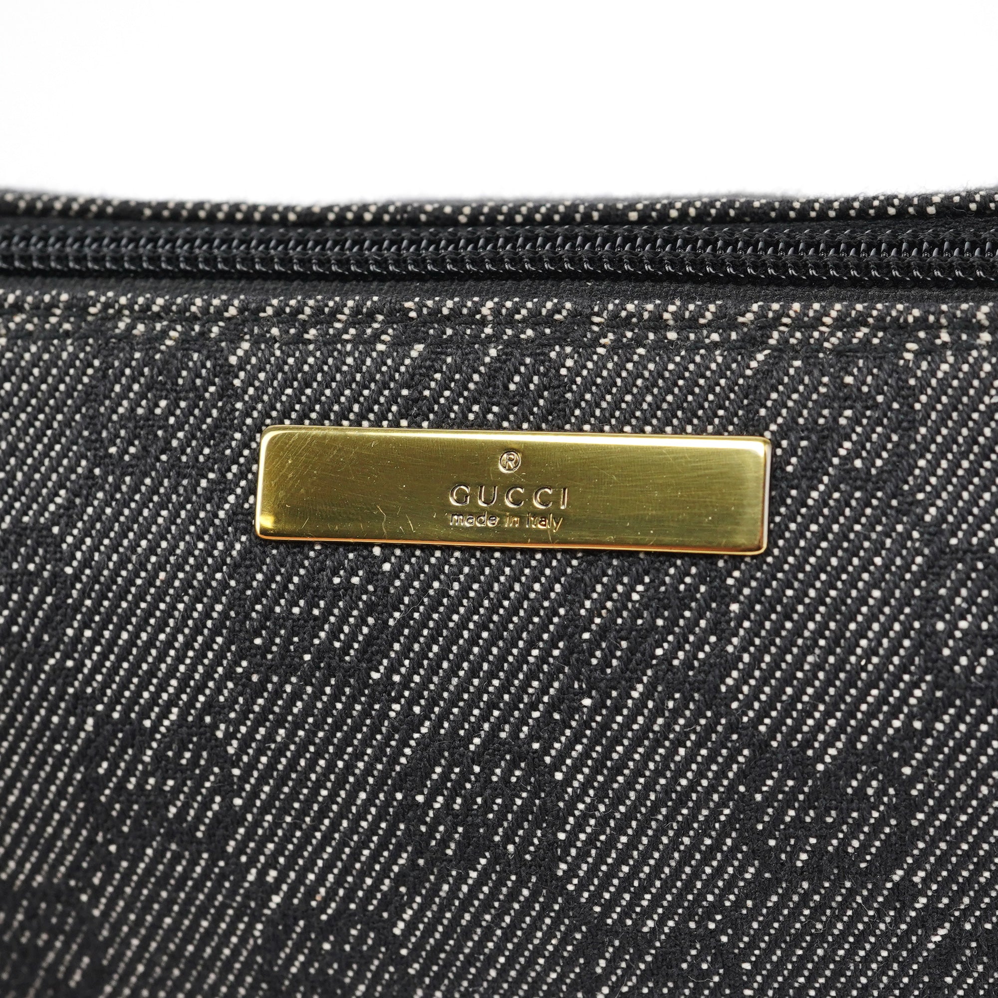 07198 Anthracite Denim GG Boat Pochette