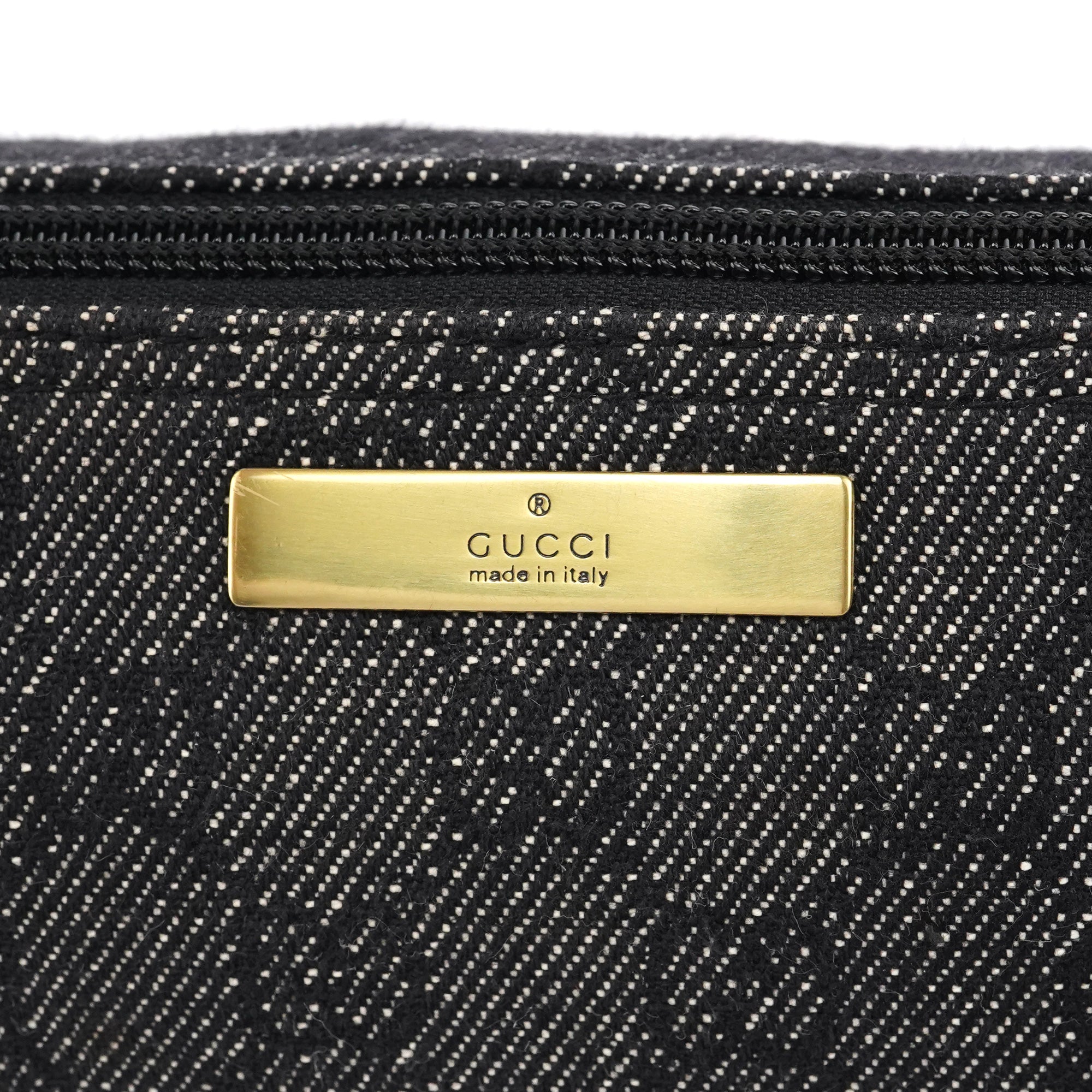 07198 Anthracite Denim GG Boat Pochette