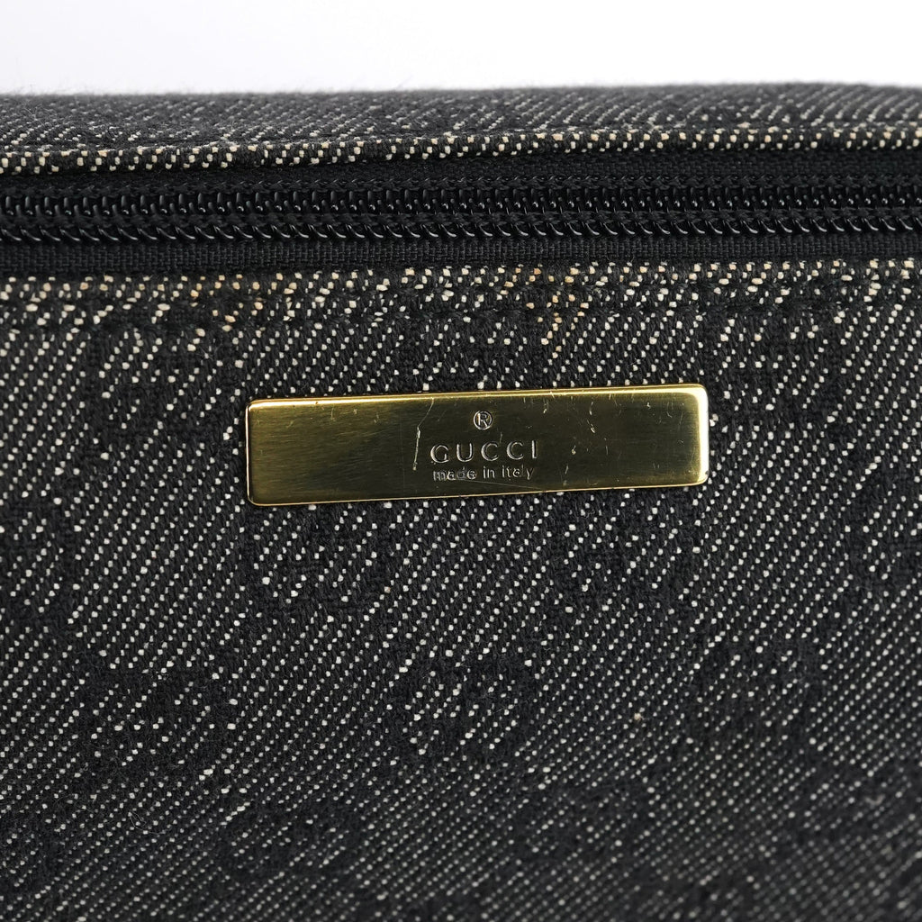 07198 Anthracite Denim GG Boat Pochette