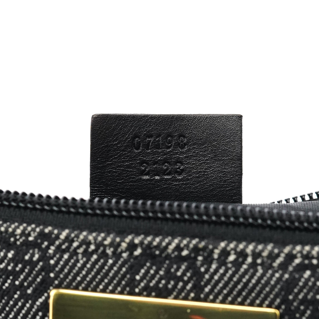 07198 Anthracite Denim GG Boat Pochette