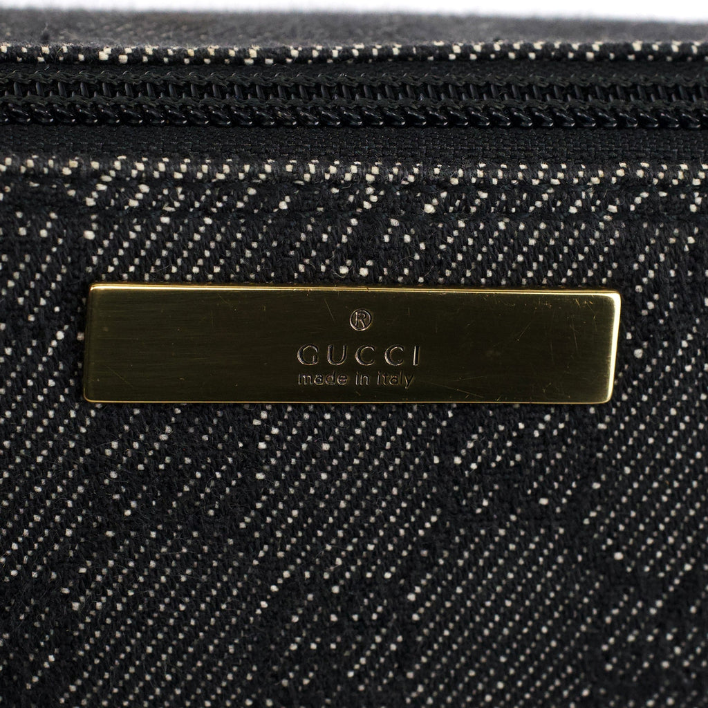 07198 Anthracite Denim GG Boat Pochette