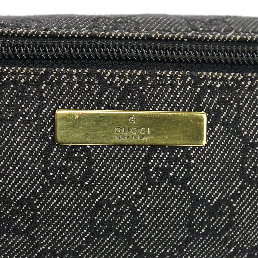 07198 Anthracite Denim GG Boat Pochette