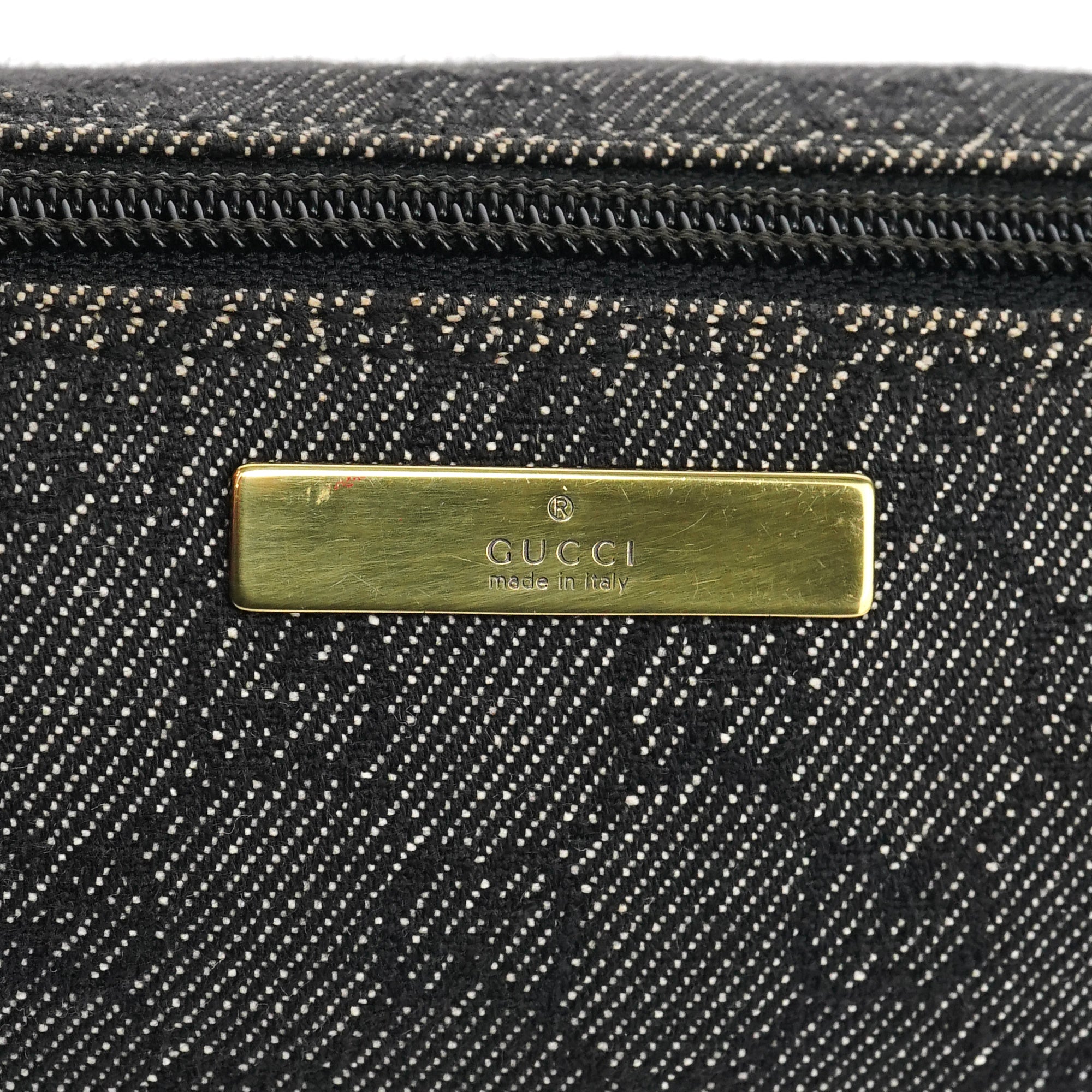 07198 Anthracite Denim GG Boat Pochette