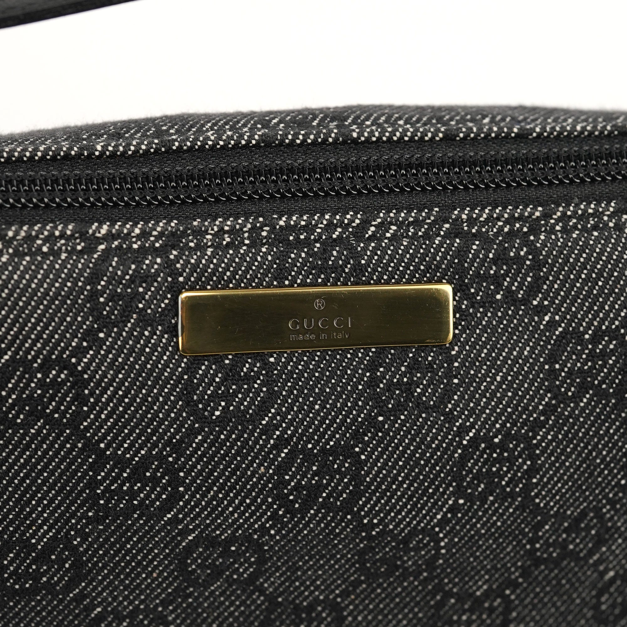 07198 Antrhacite Denim GG Boat Pochette