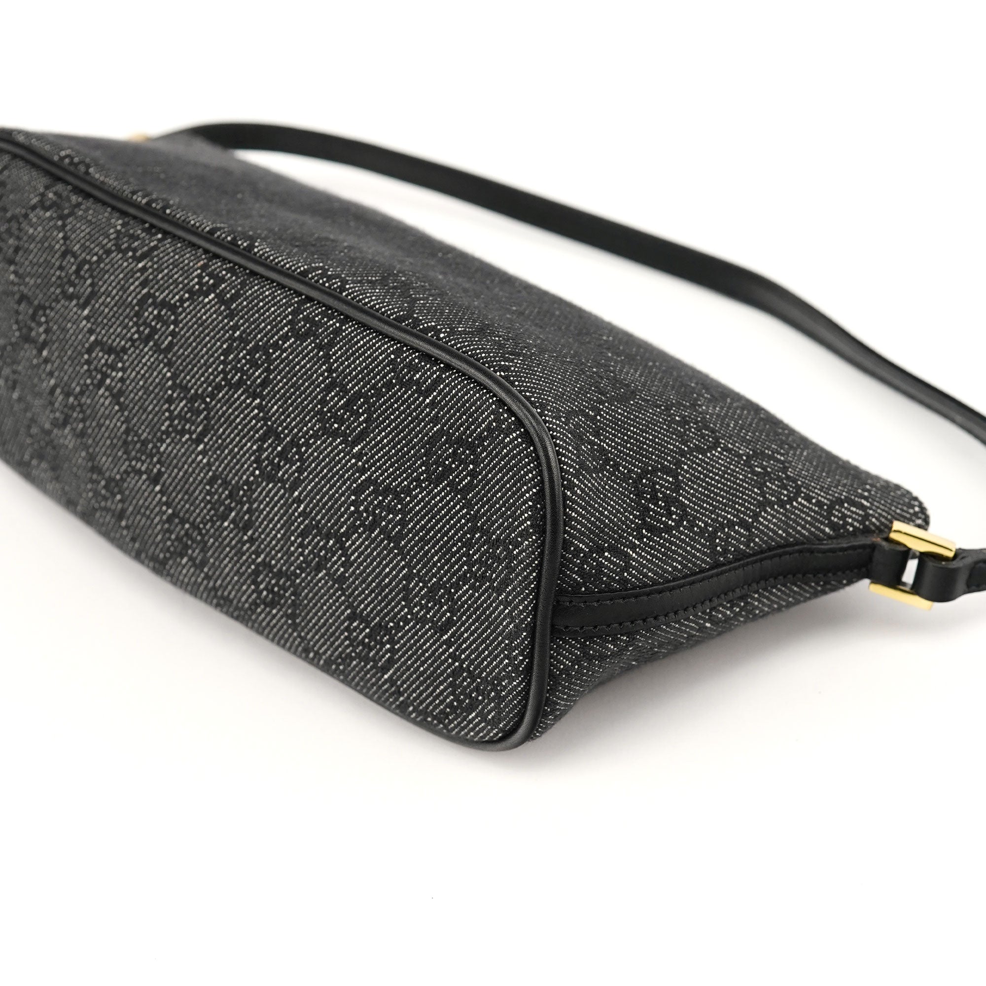 07198 Antrhacite Denim GG Boat Pochette