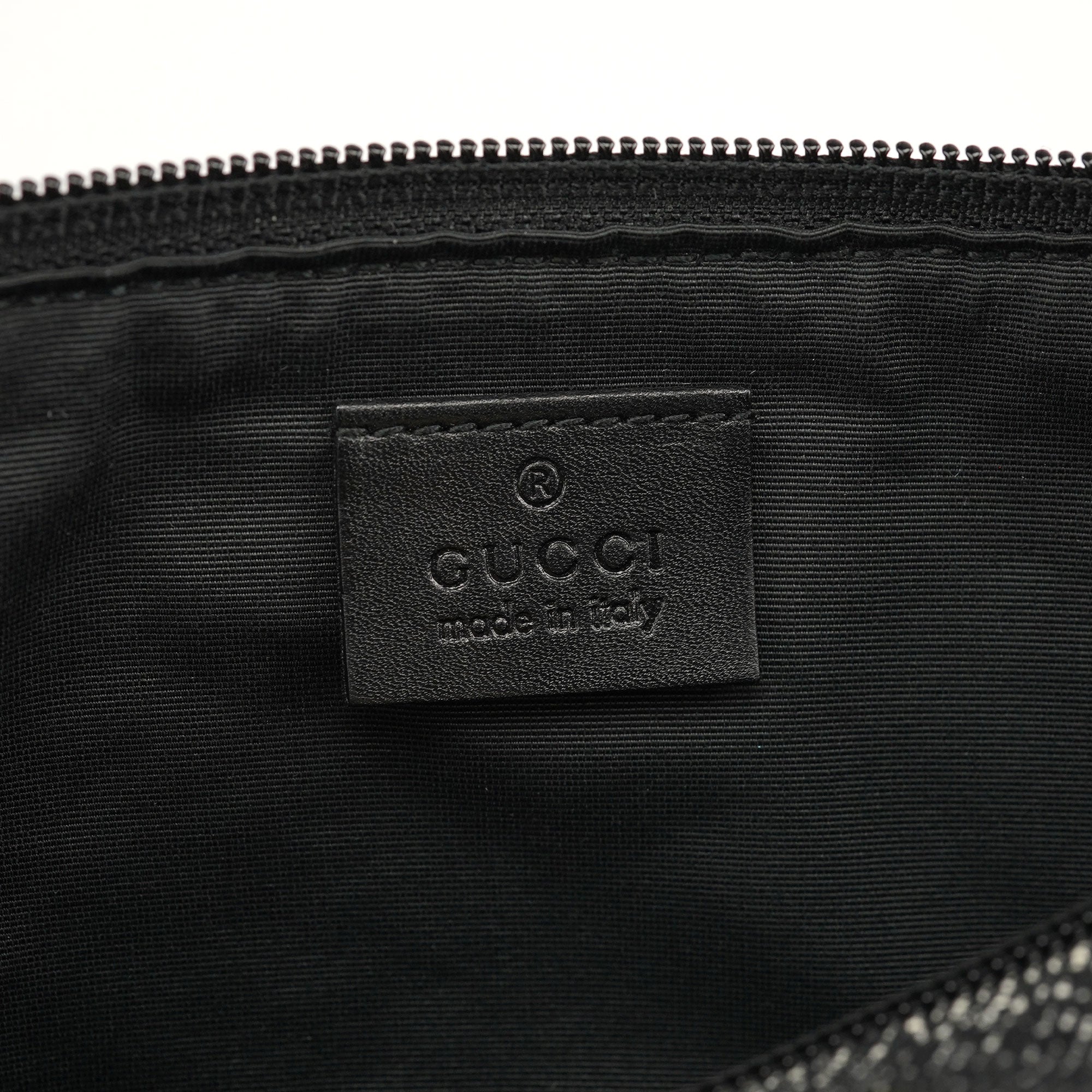 07198 Antrhacite Denim GG Boat Pochette