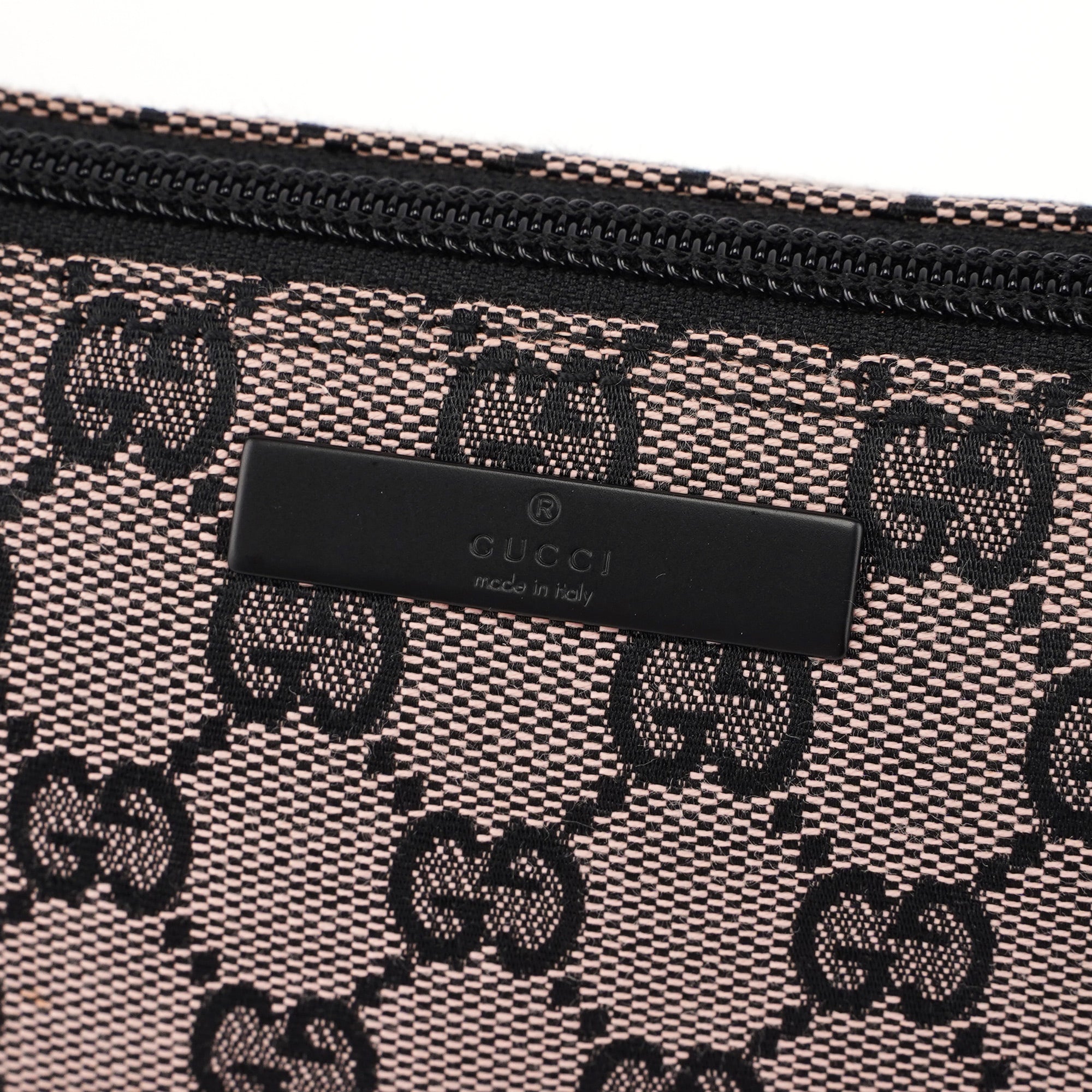 07198 Beige Black GG Boat Pochette
