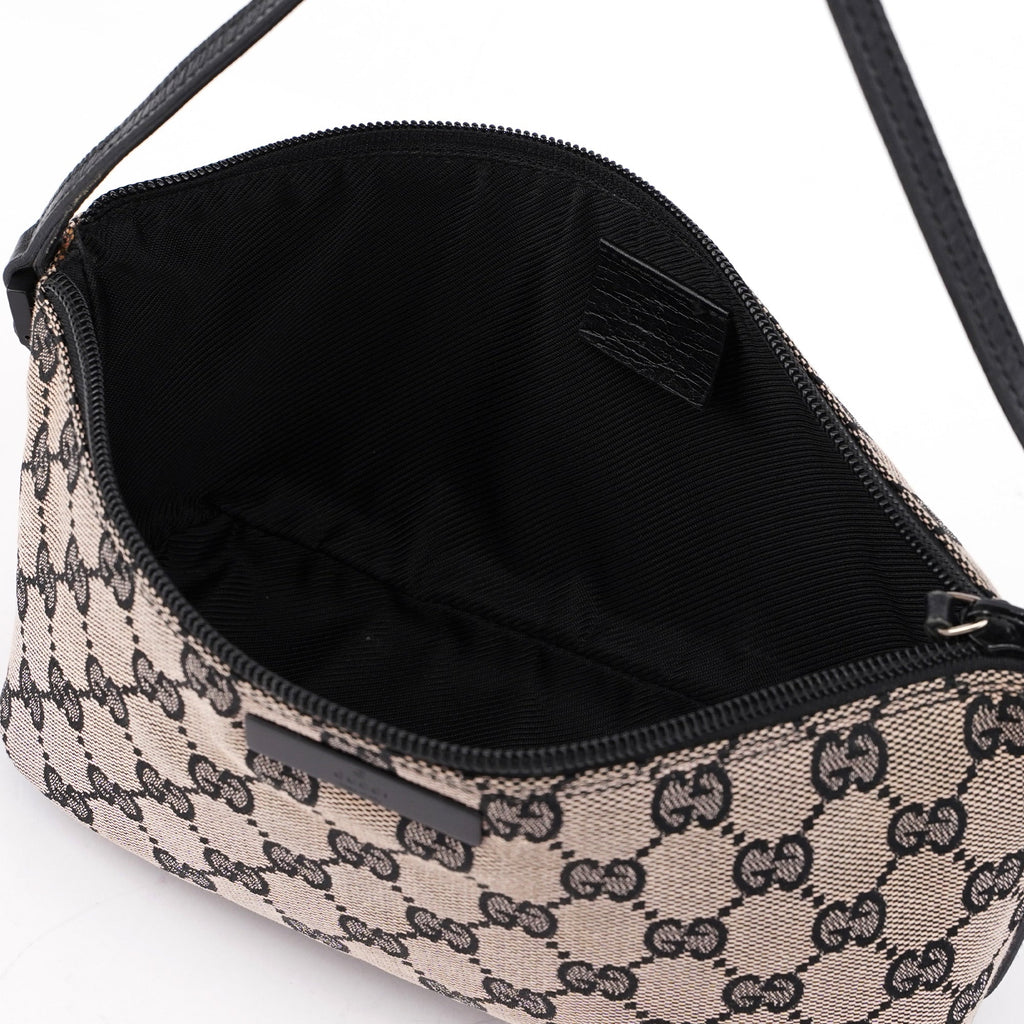 07198 Beige Black GG Boat Pochette