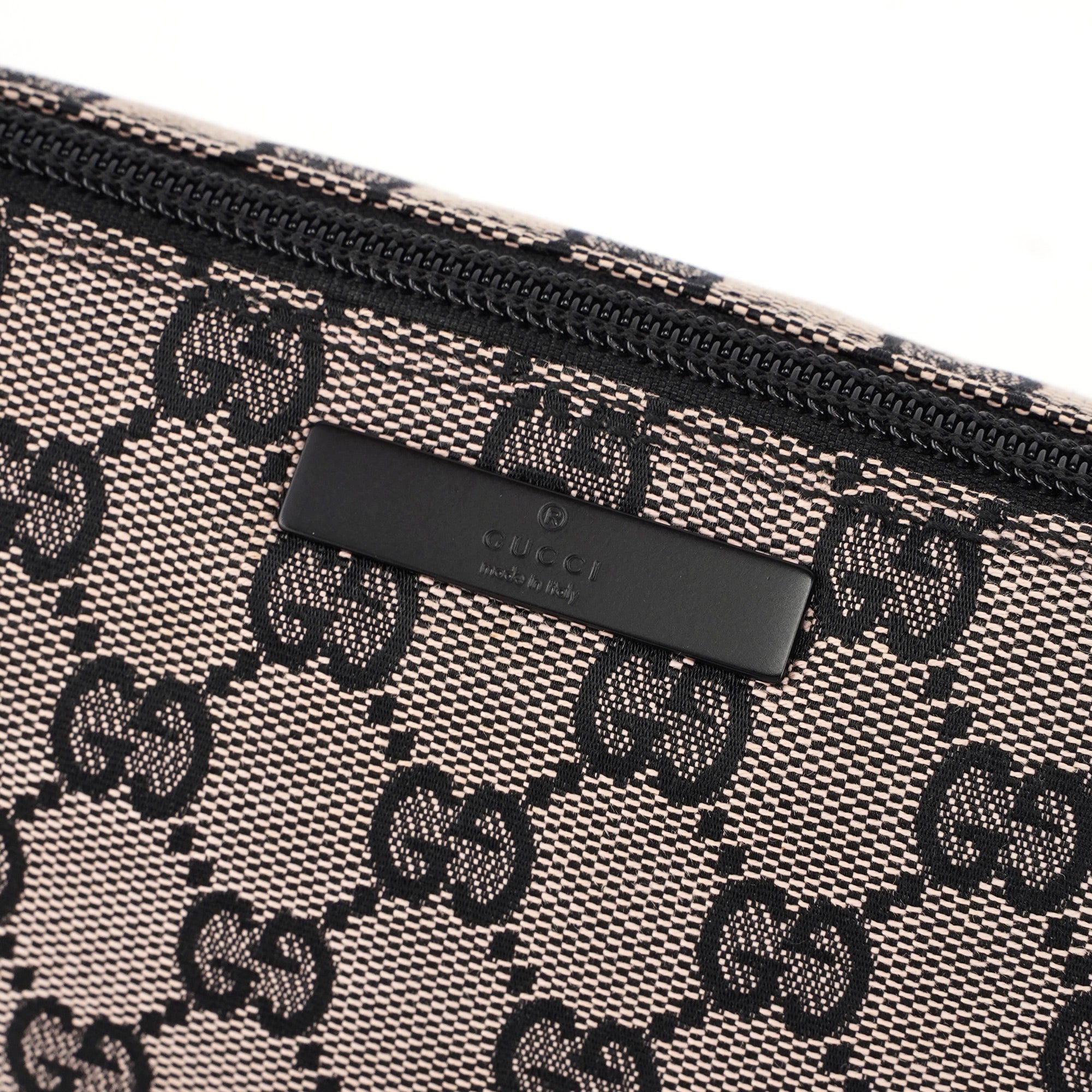 07198 Beige Black GG Boat Pochette