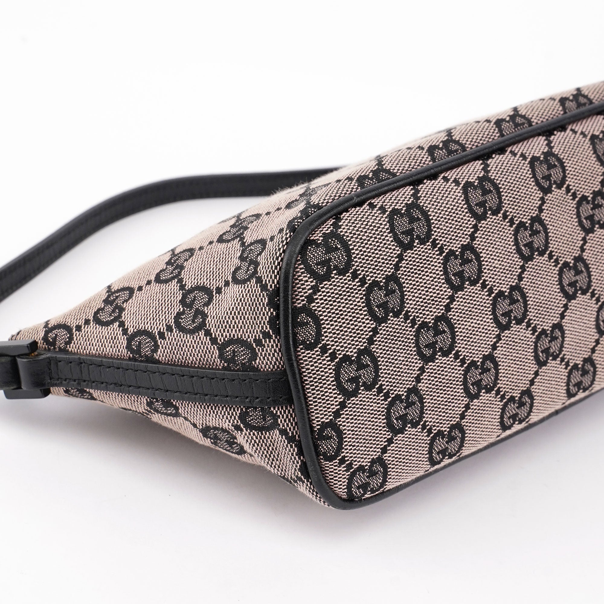 07198 Beige Black GG Boat Pochette