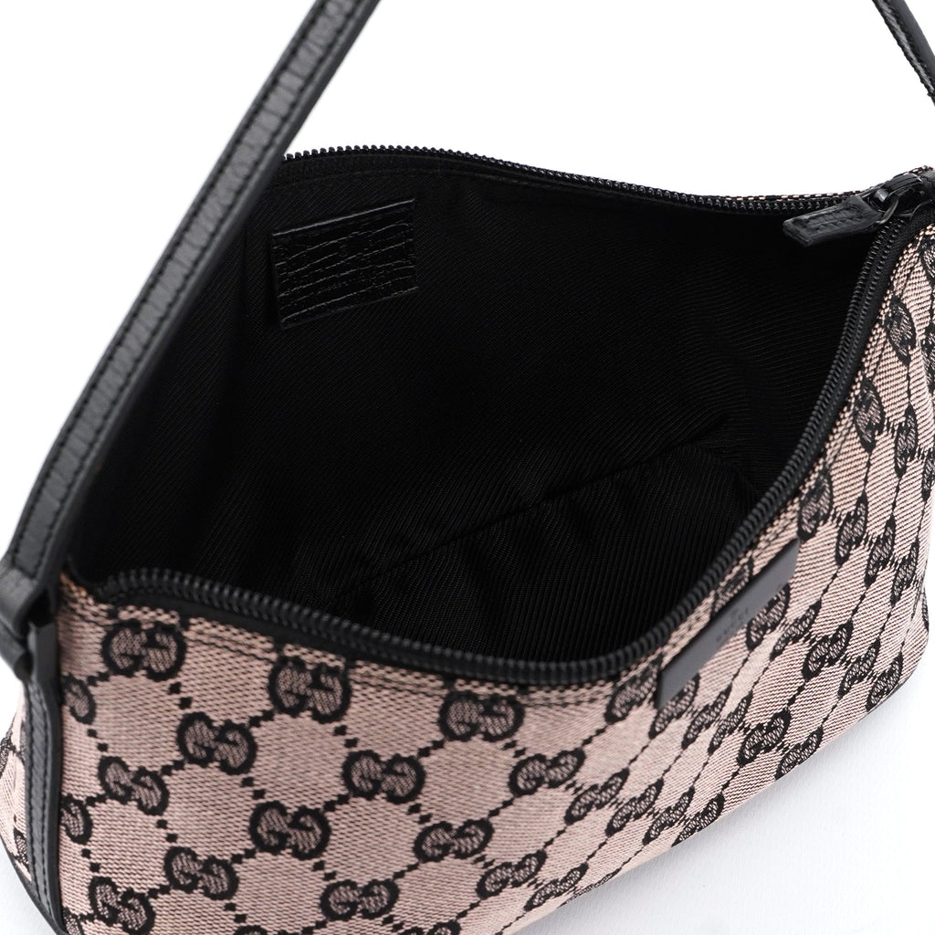 07198 Beige Black GG Boat Pochette