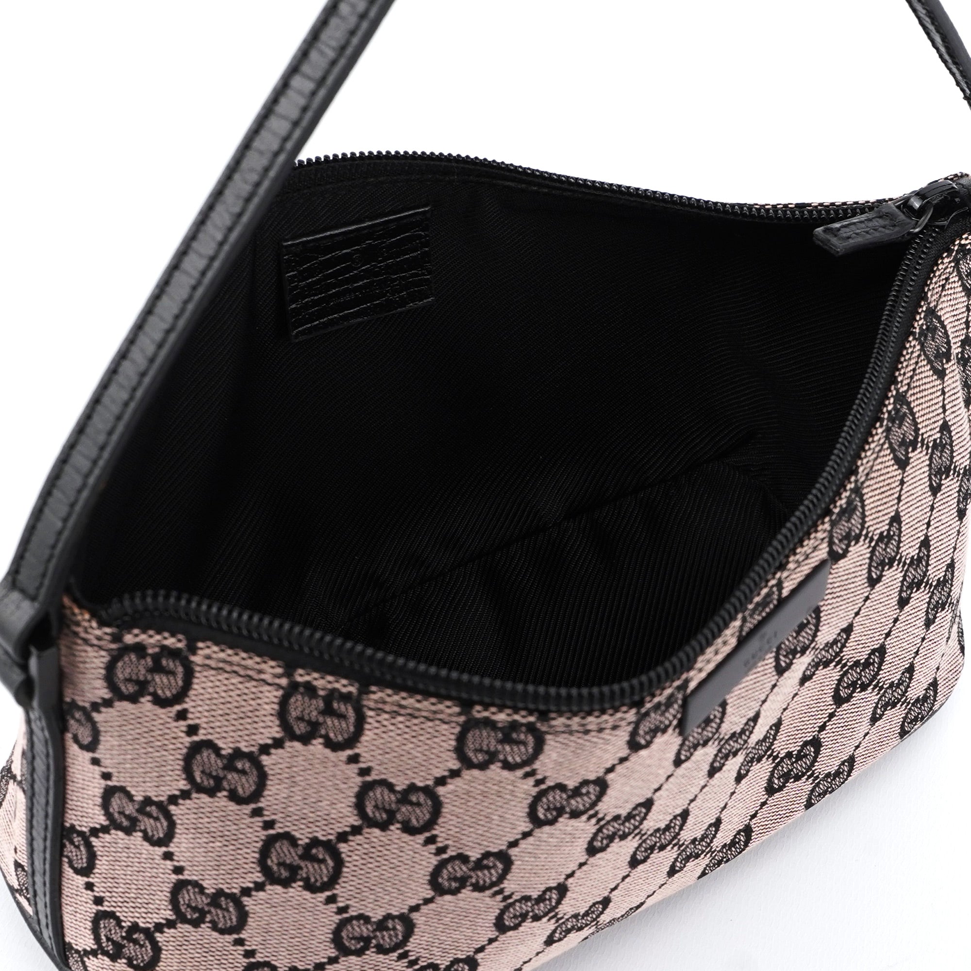 07198 Beige Black GG Boat Pochette