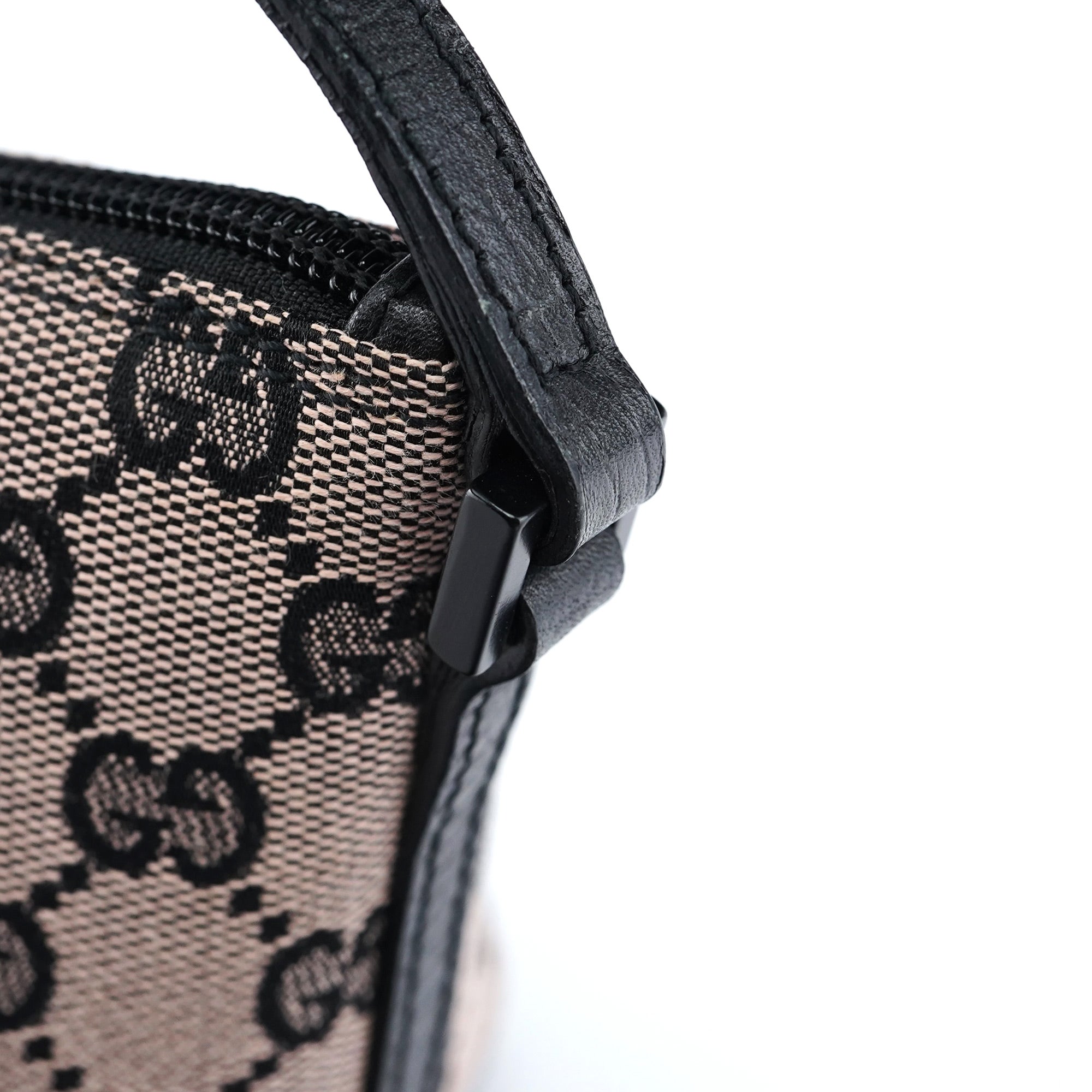 07198 Beige Black GG Boat Pochette