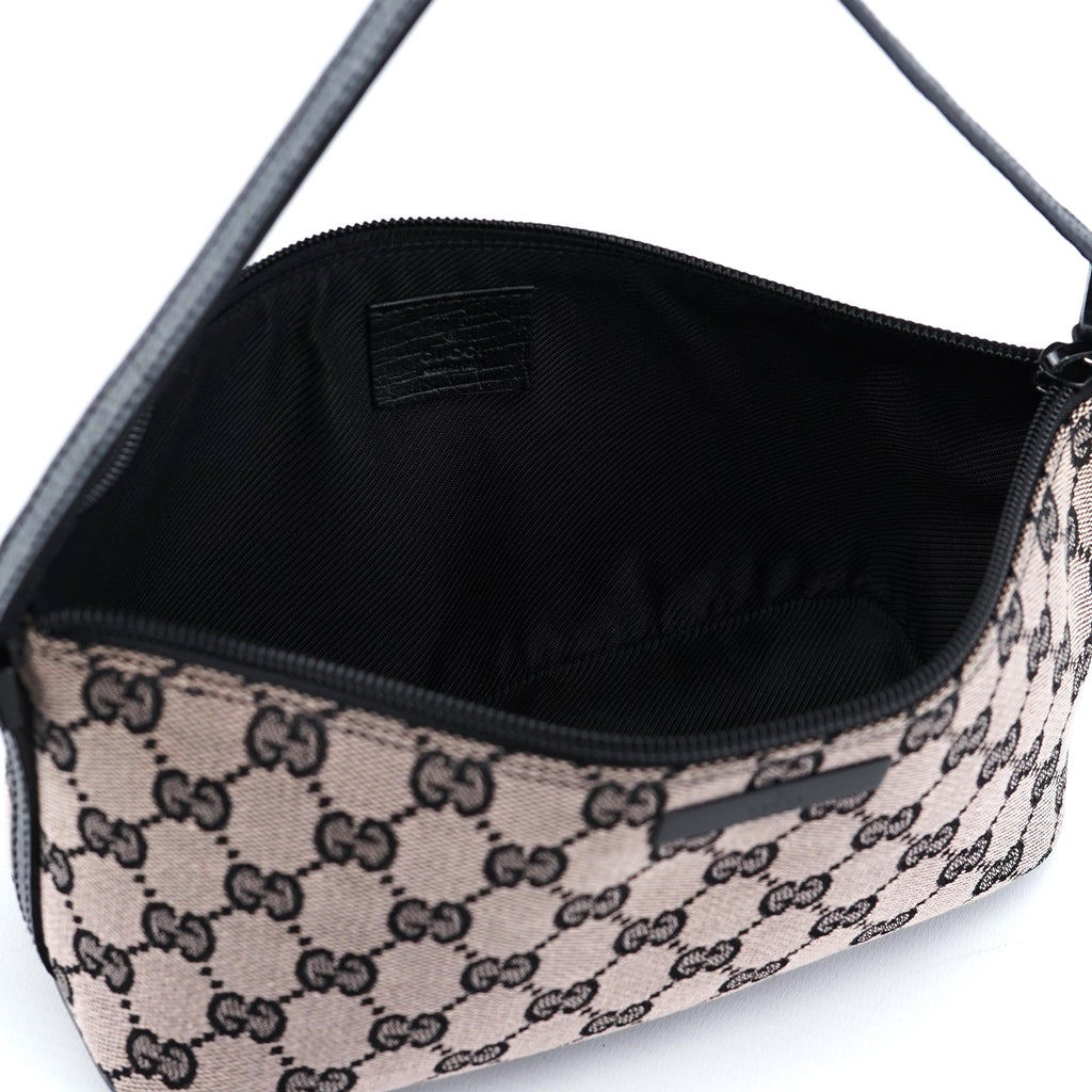 07198 Beige Black GG Boat Pochette