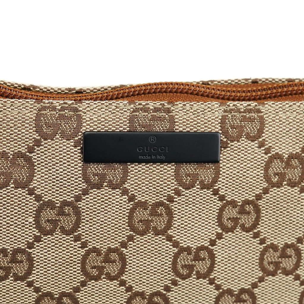 07198 Beige Brown GG Boat Pochette