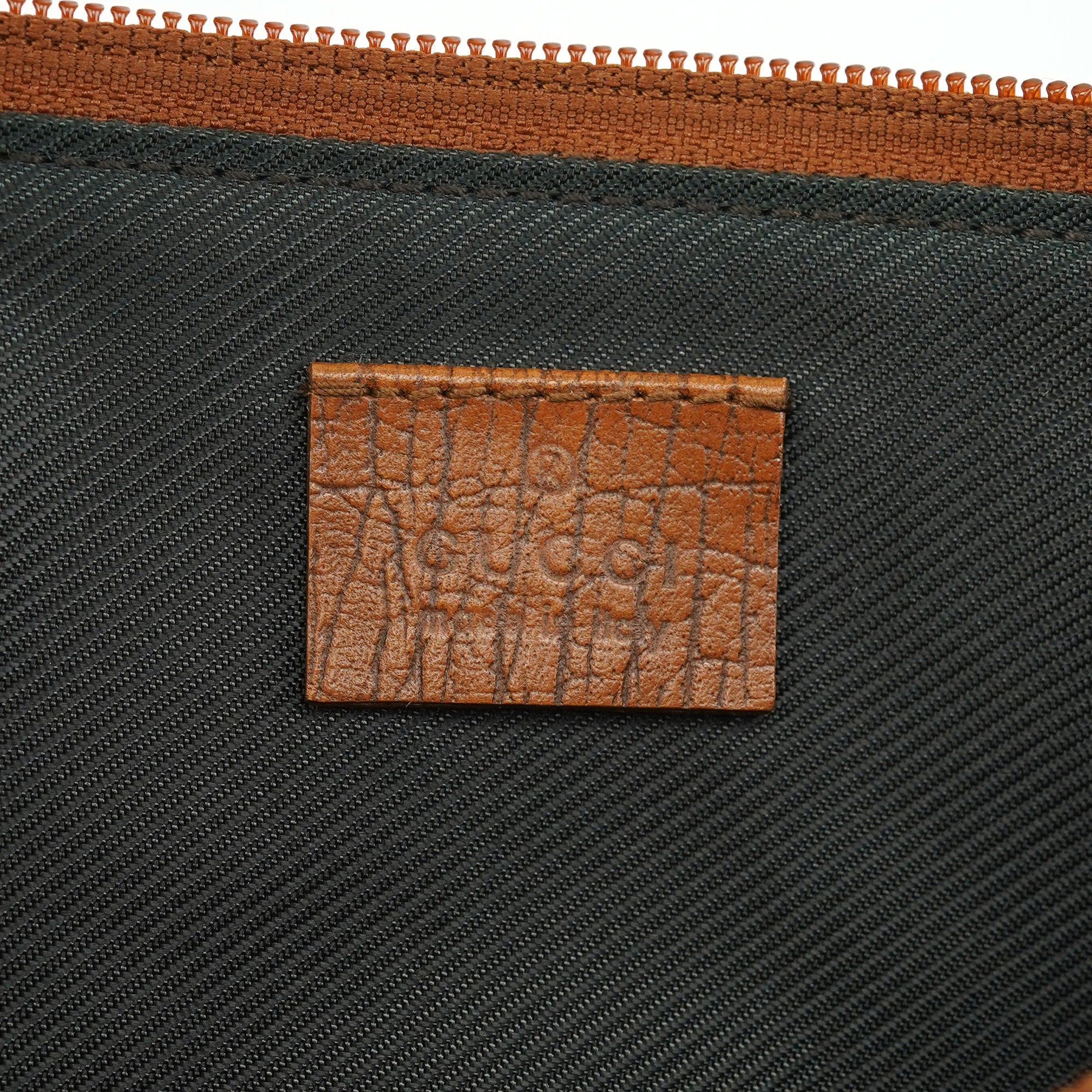 07198 Beige Brown GG Boat Pochette
