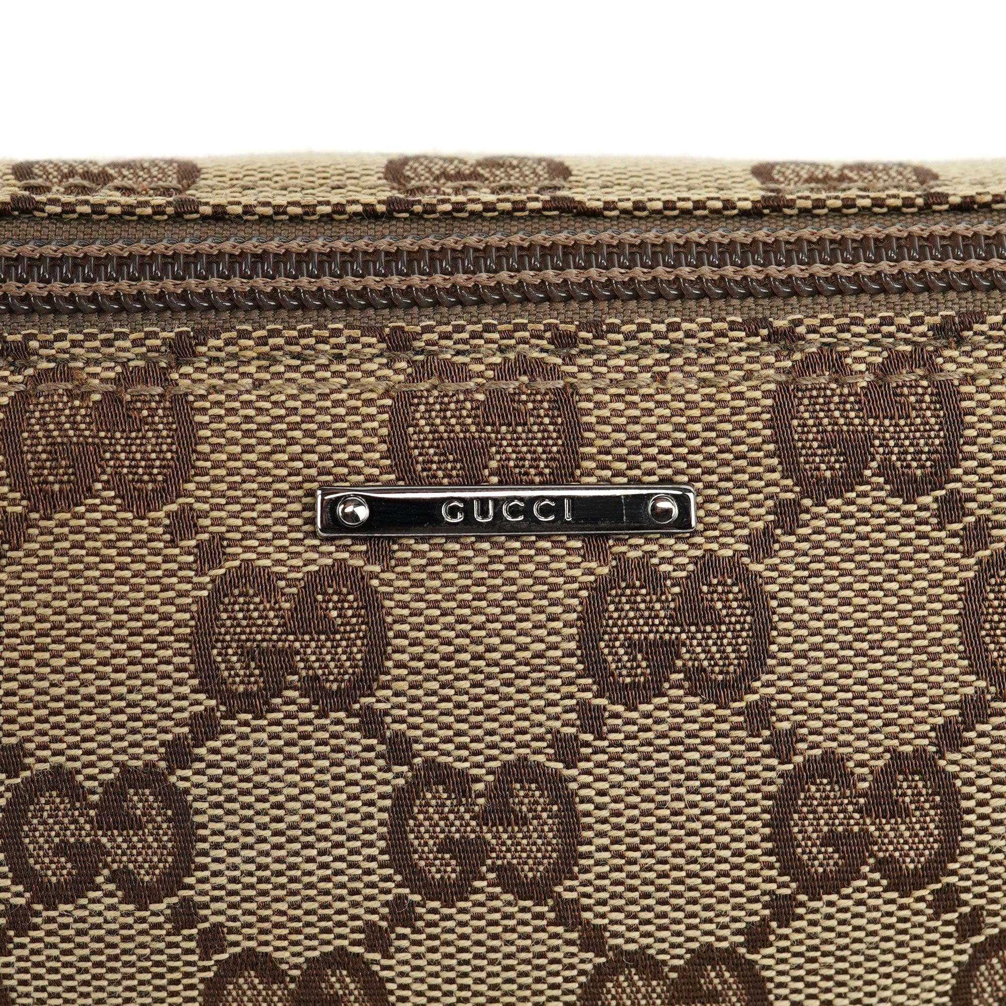07198 Beige Brown GG Boat Pochette
