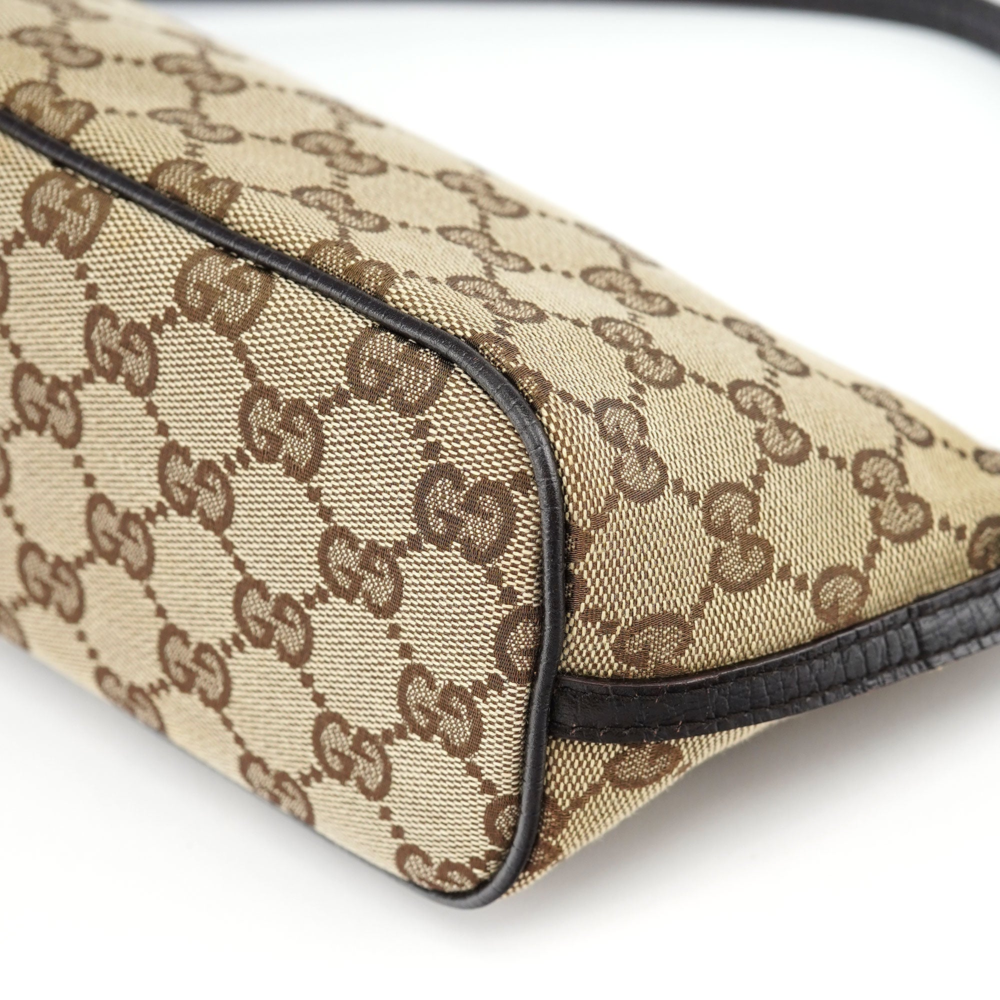 07198 Beige Brown GG Boat Pochette