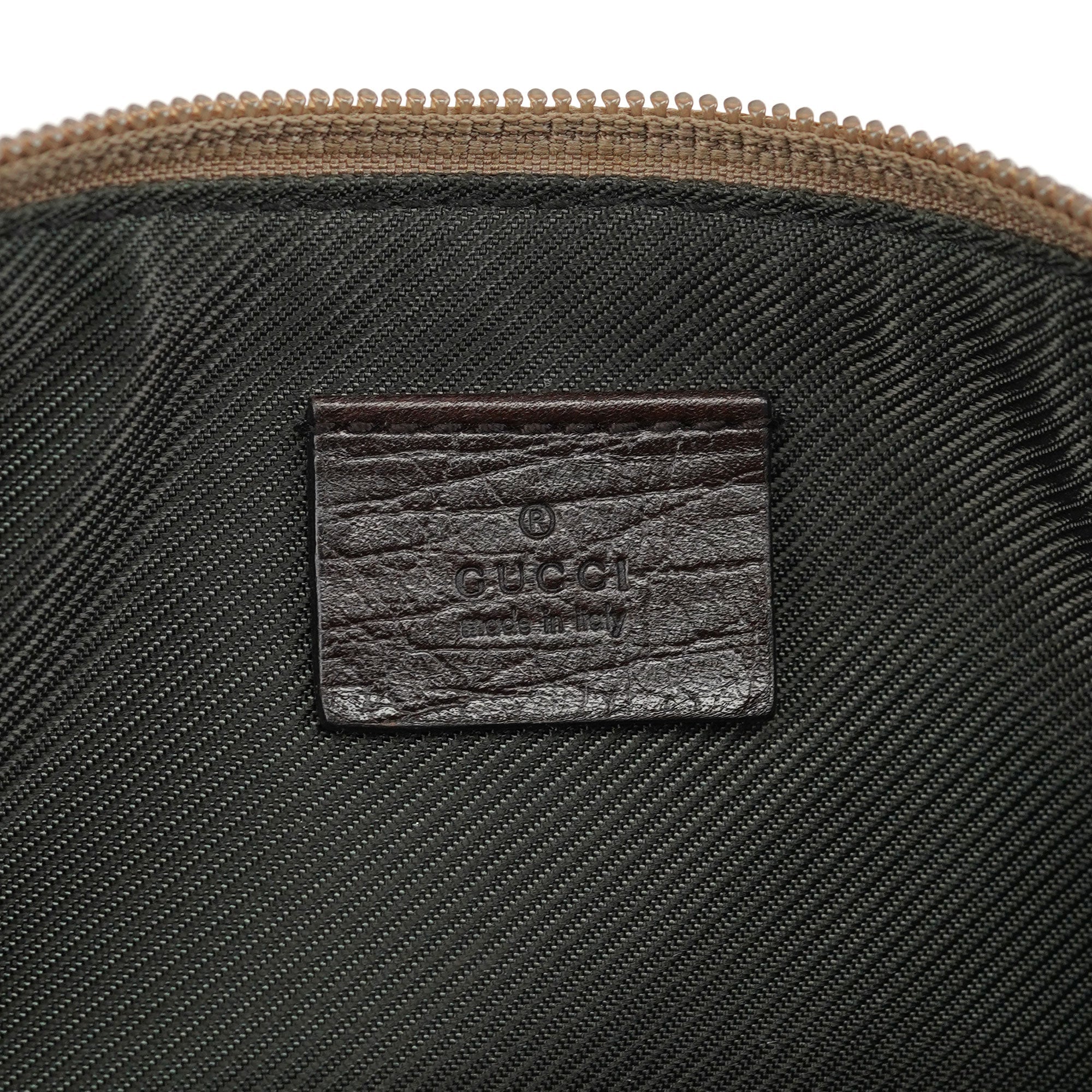07198 Beige Brown GG Boat Pochette