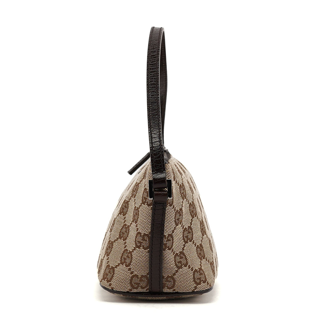 07198 Beige Brown GG Boat Pochette