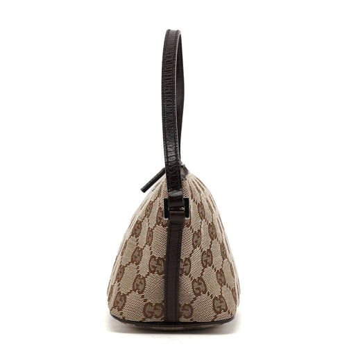 07198 Beige Brown GG Boat Pochette