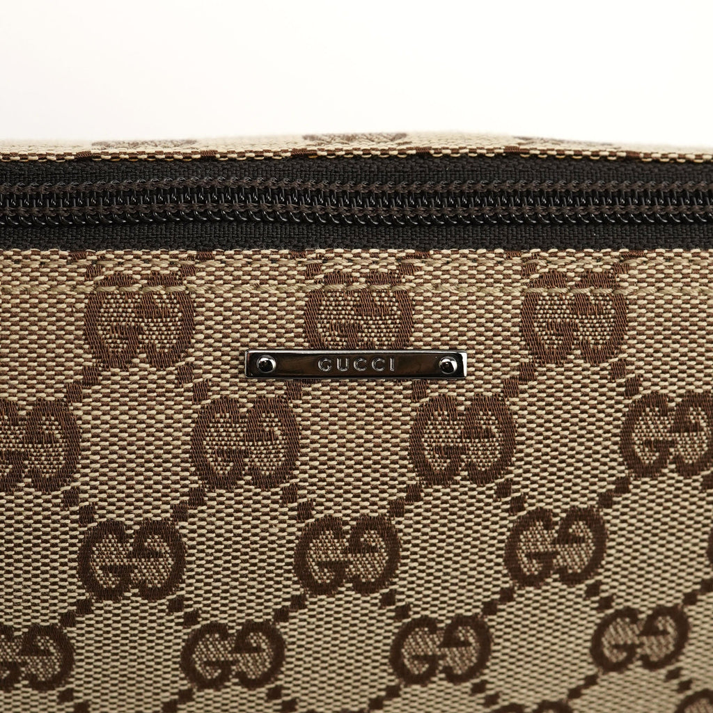 07198 Beige Brown GG Boat Pochette