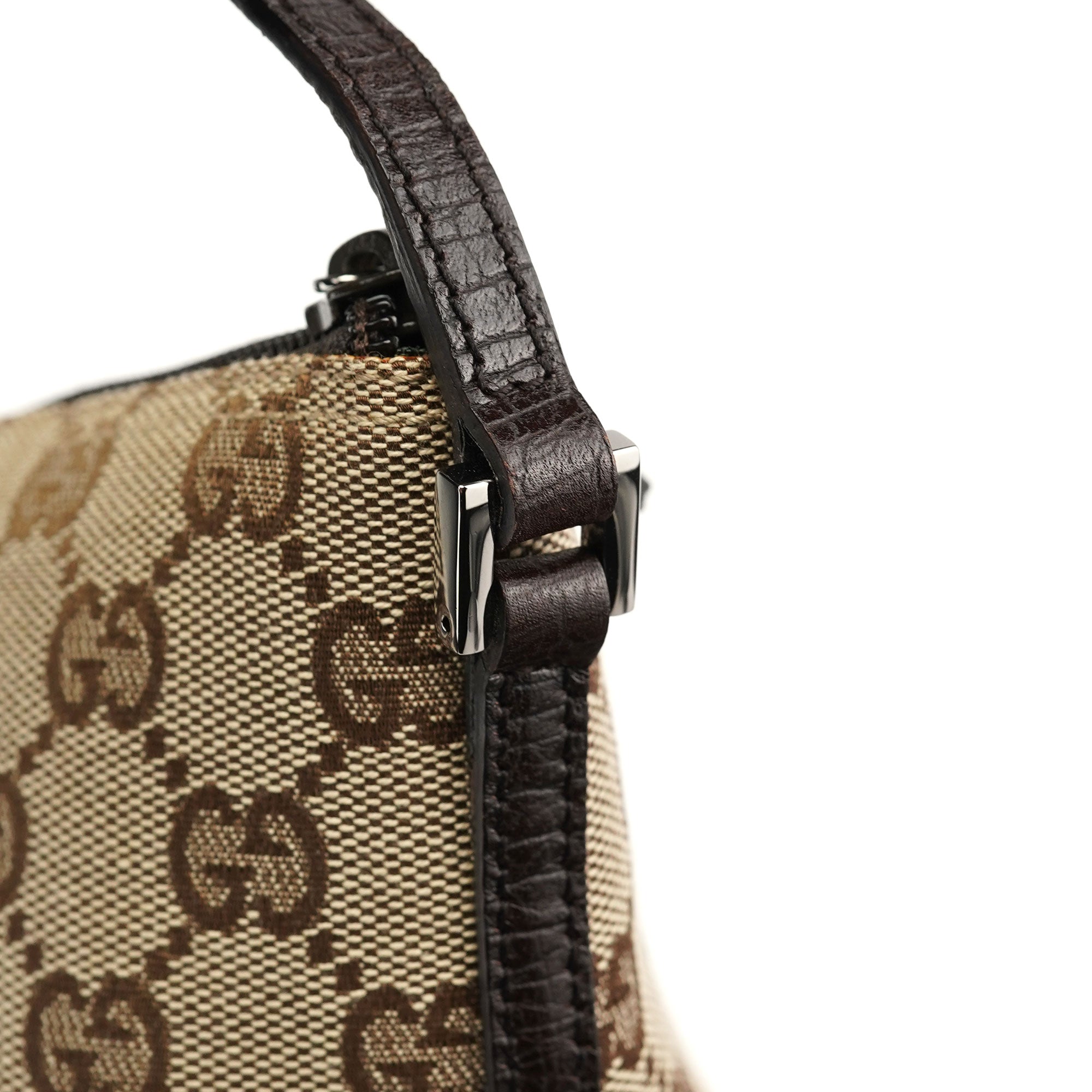 07198 Beige Brown GG Boat Pochette