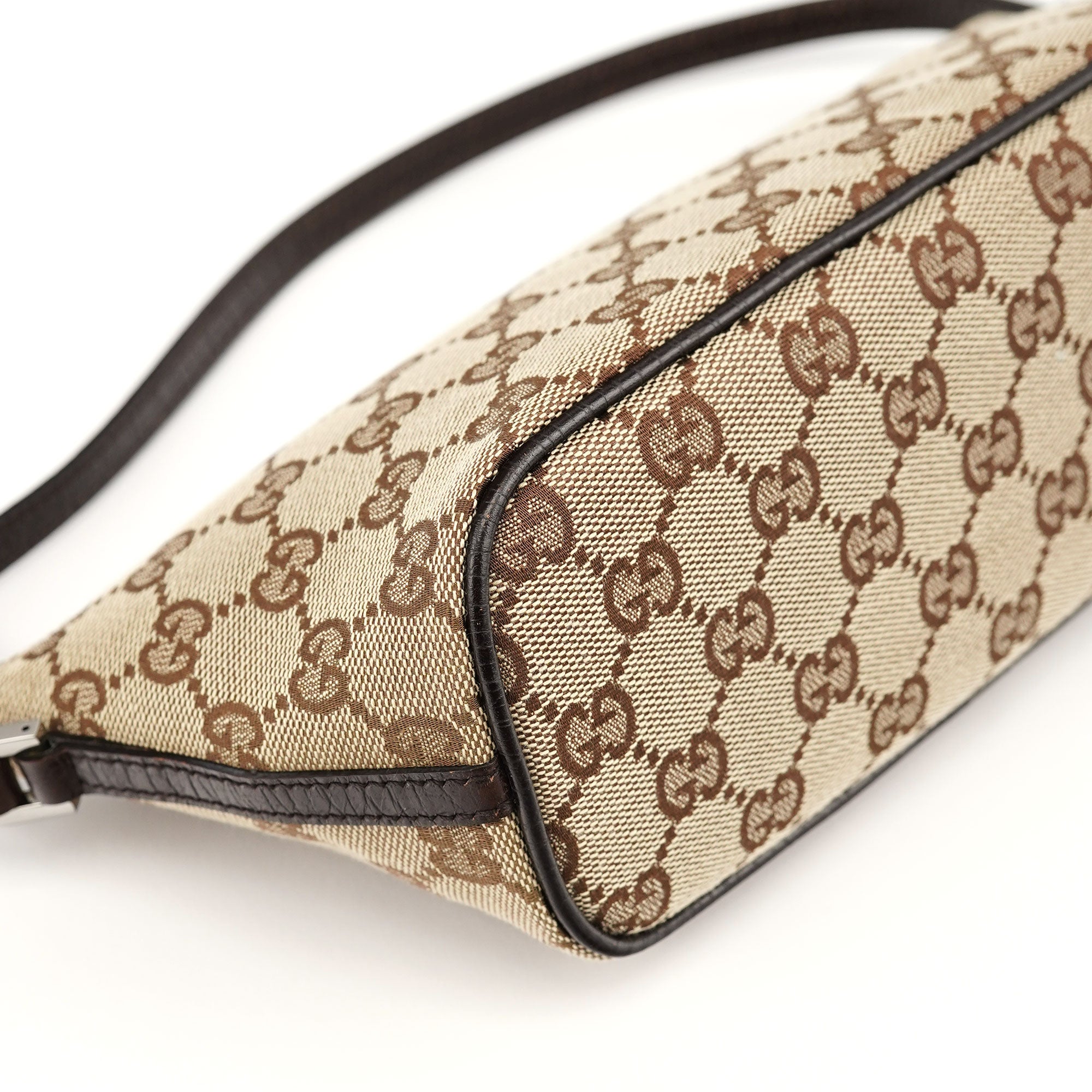 07198 Beige Brown GG Boat Pochette