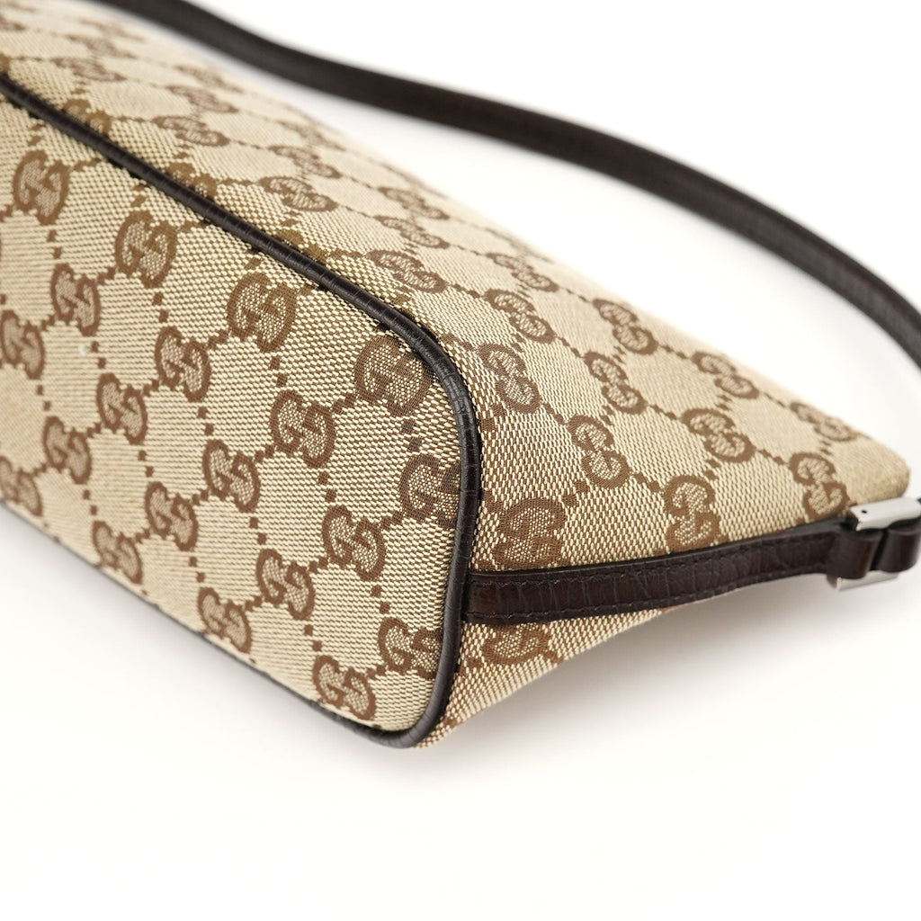 07198 Beige Brown GG Boat Pochette