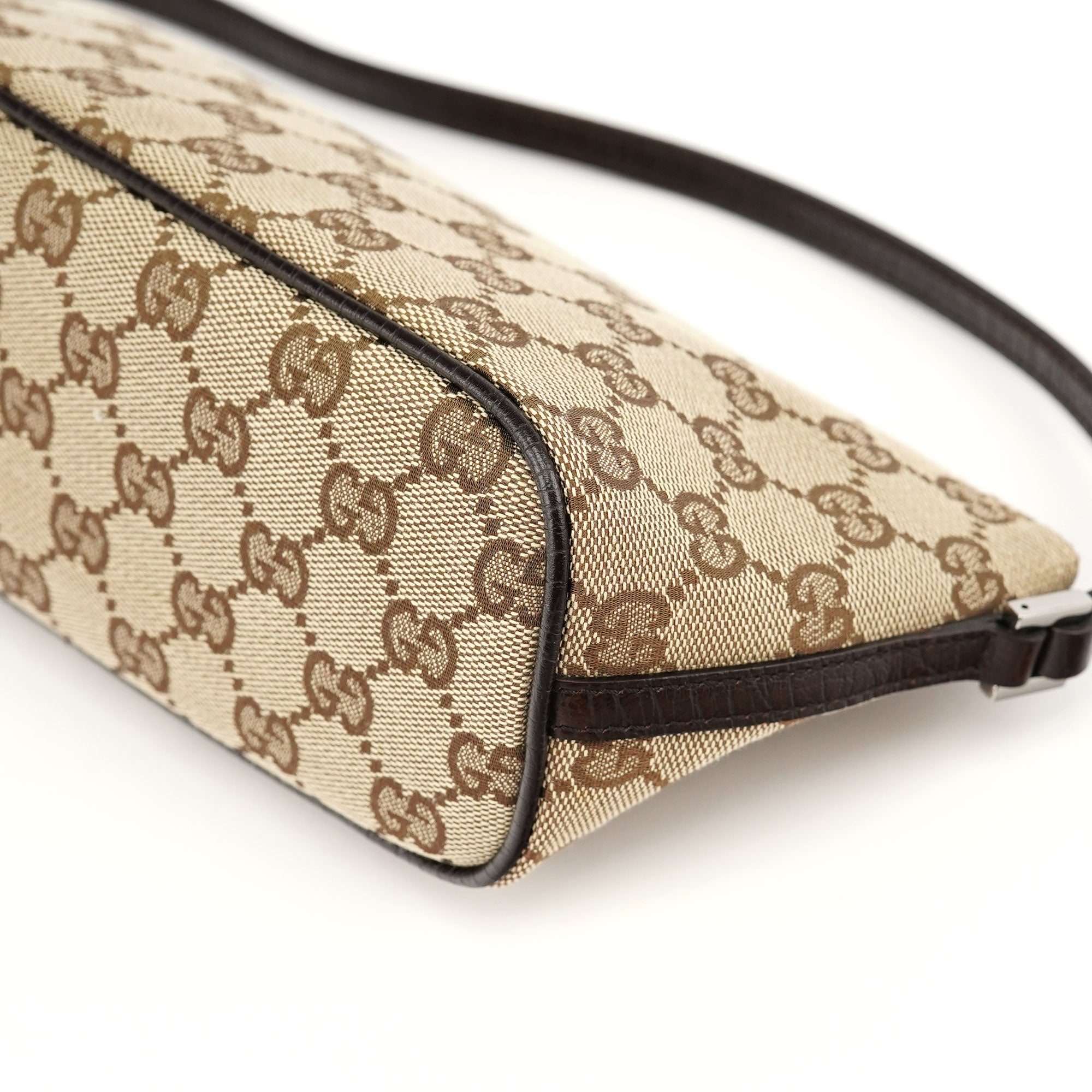 07198 Beige Brown GG Boat Pochette