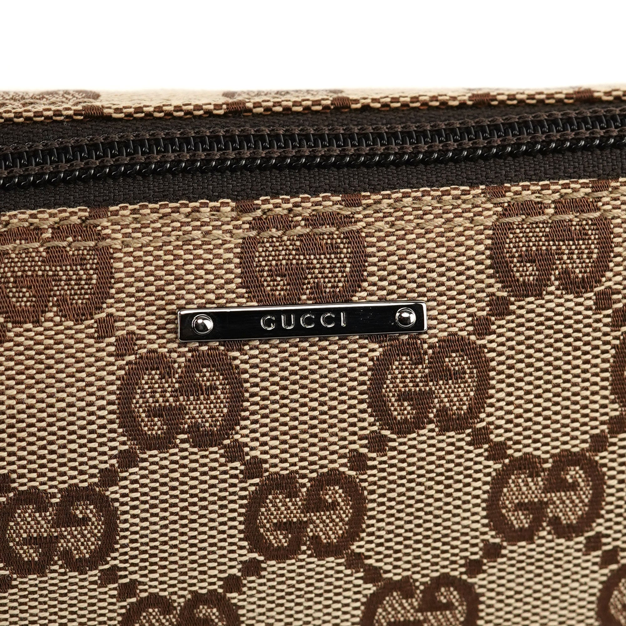 07198 Beige Brown GG Boat Pochette