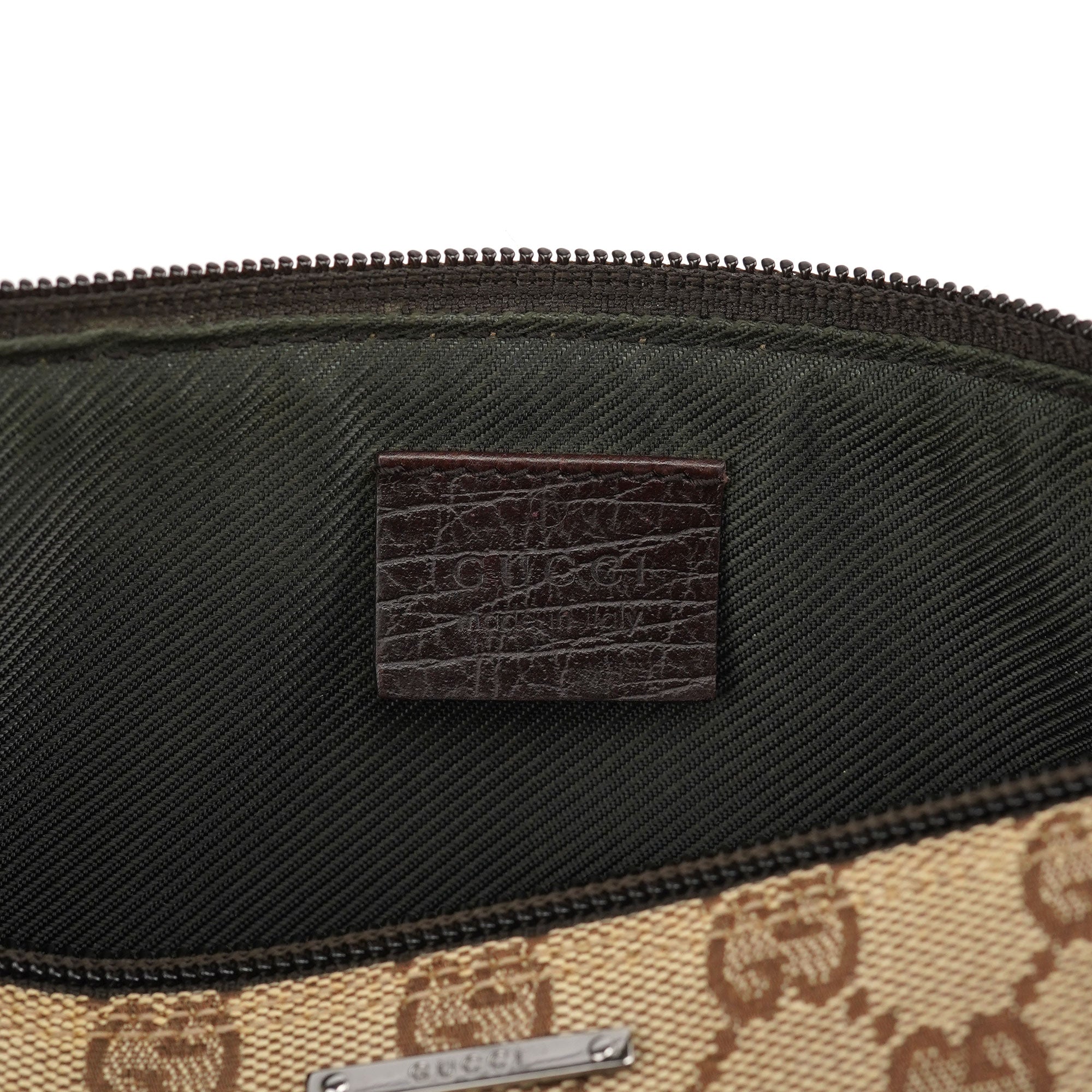 07198 Beige Brown GG Boat Pochette
