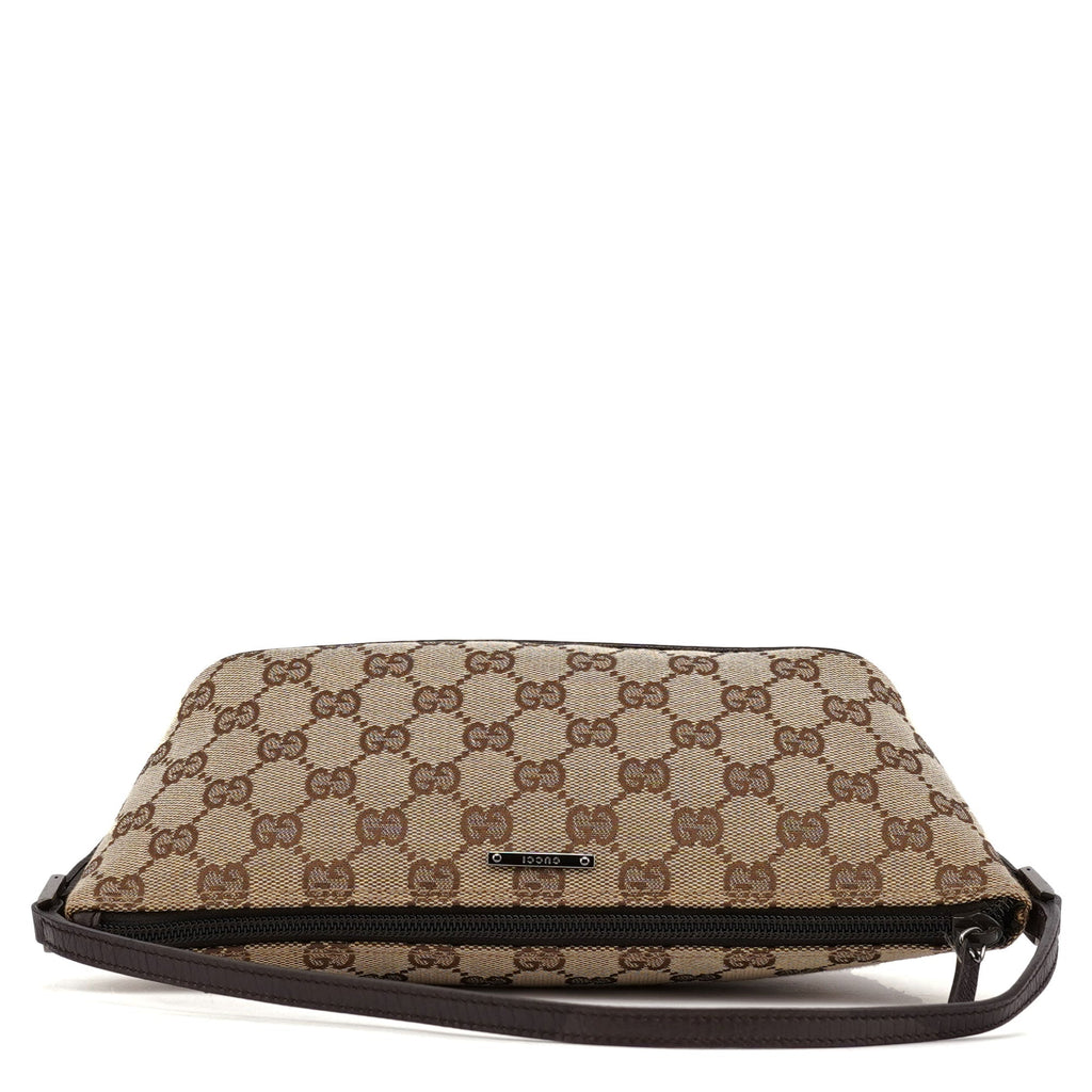 07198 Beige Brown GG Boat Pochette