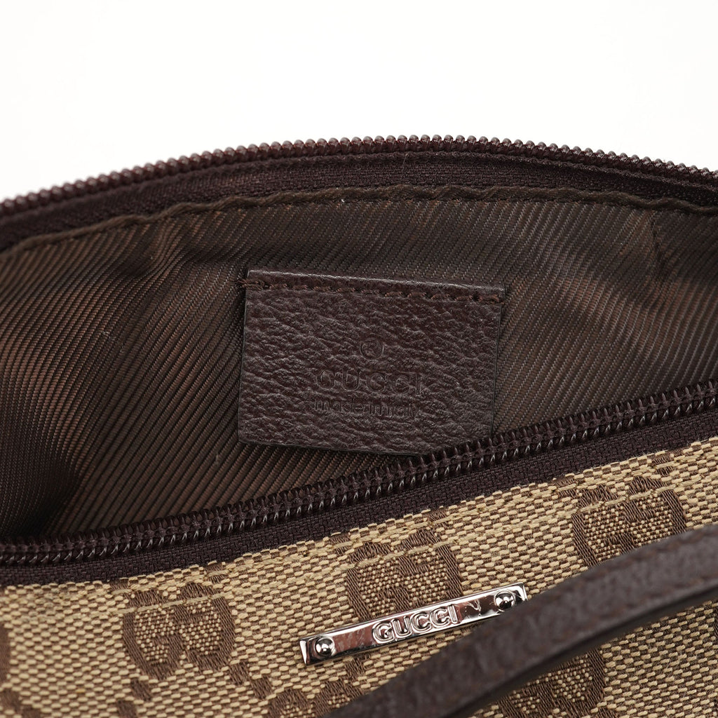 07198 Beige Brown GG Boat Pochette
