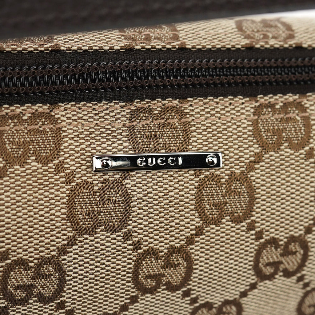 07198 Beige Brown GG Boat Pochette