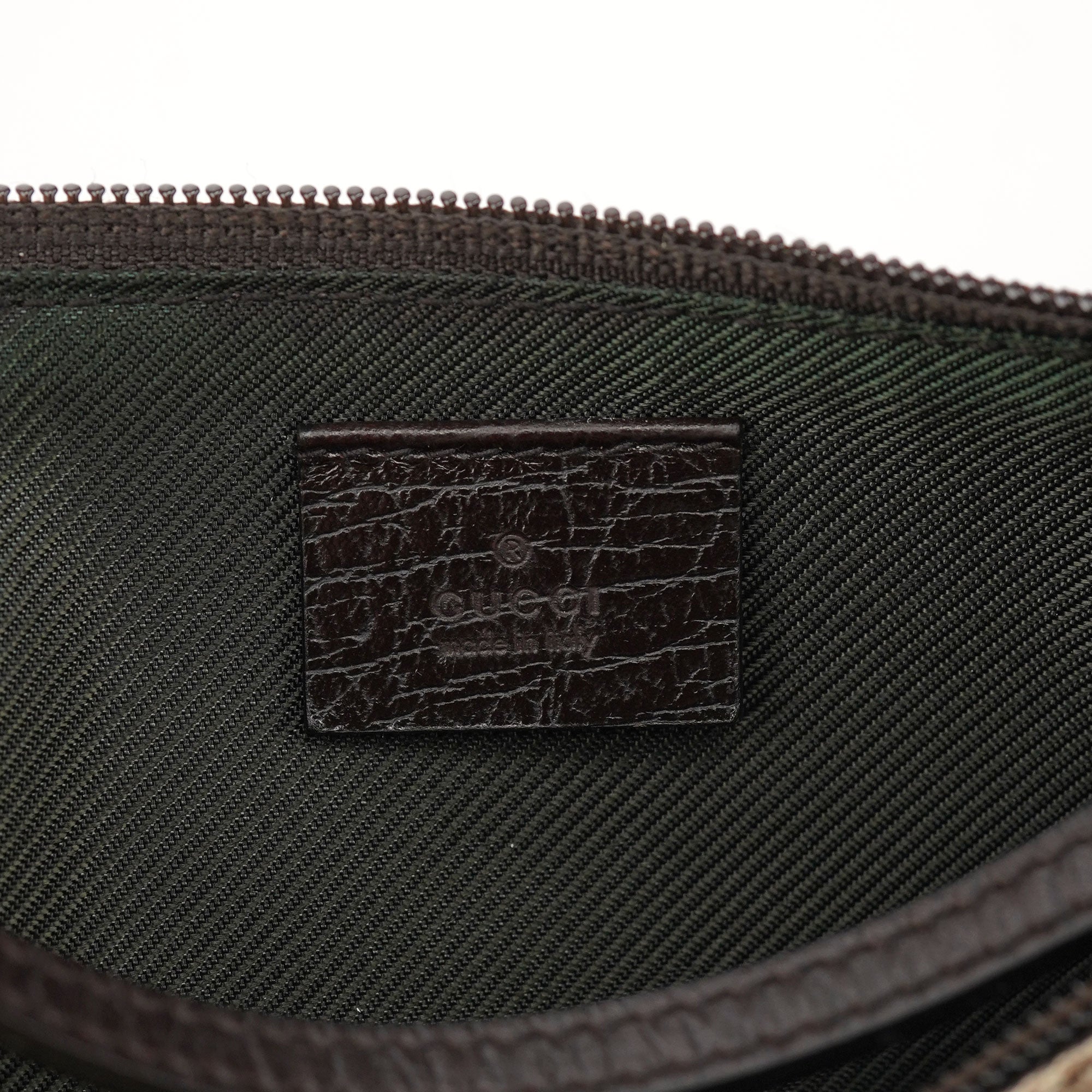 07198 Beige Brown GG Boat Pochette
