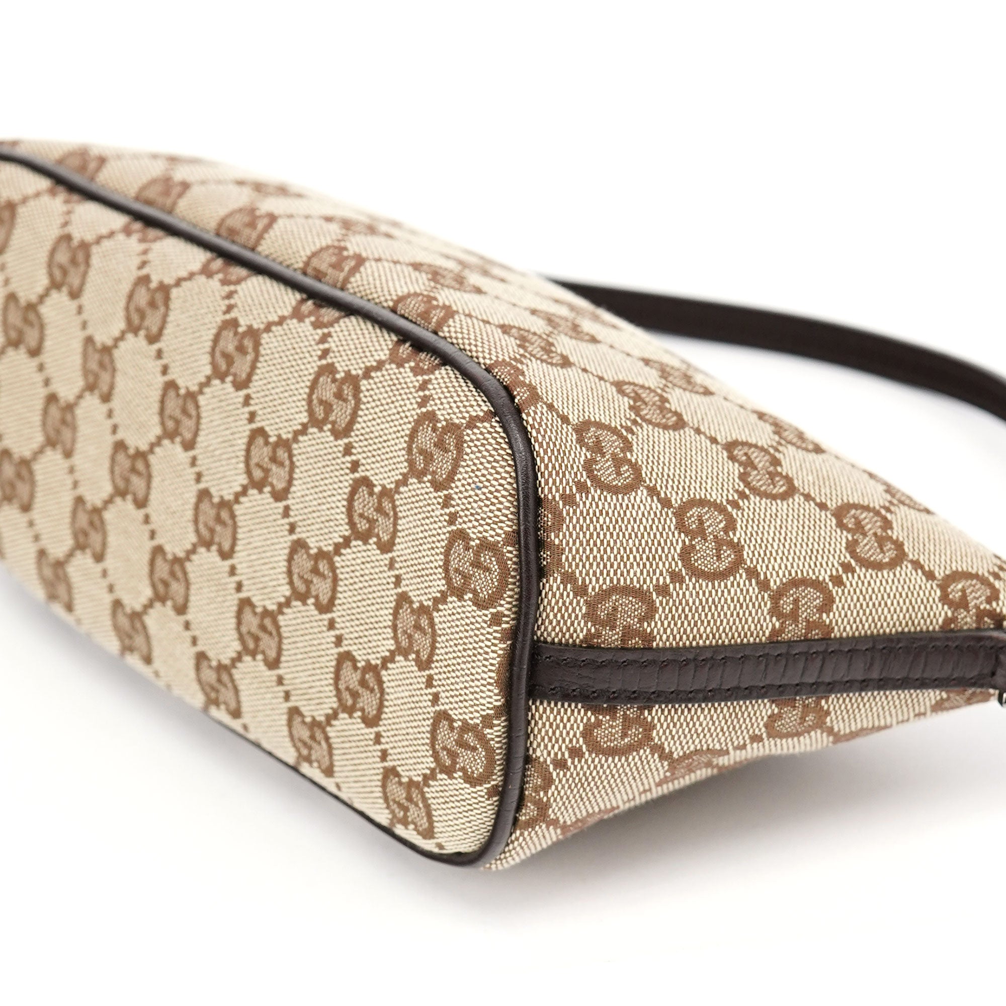 07198 Beige Brown GG Boat Pochette