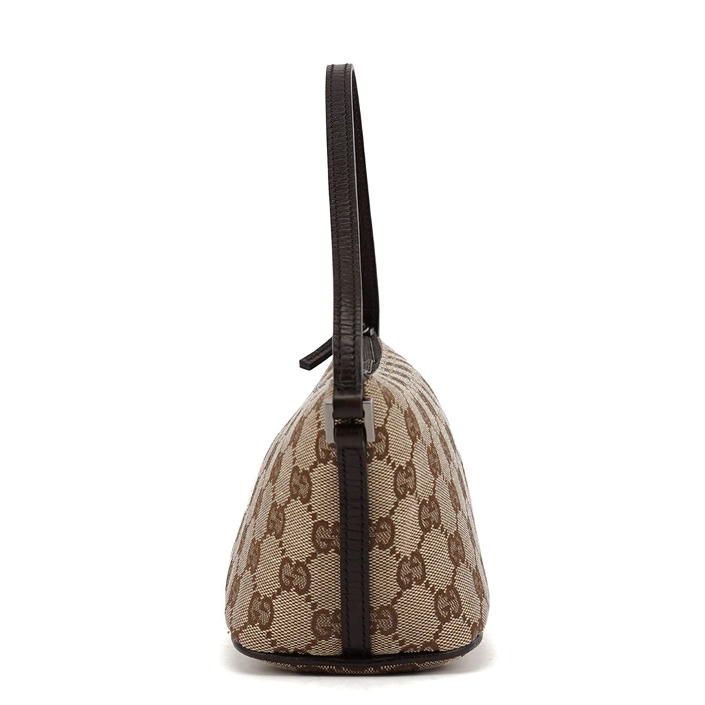 07198 Beige Brown GG Boat Pochette