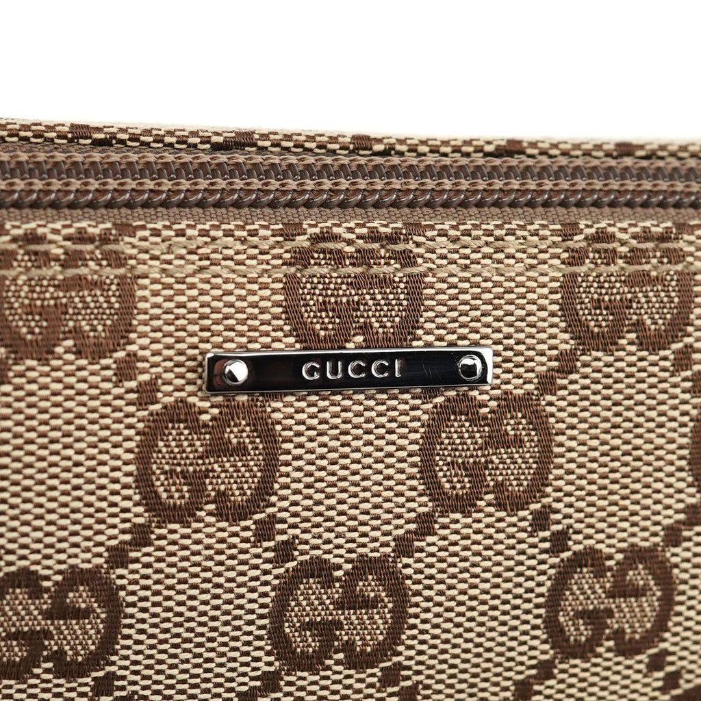 07198 Beige Brown GG Boat Pochette